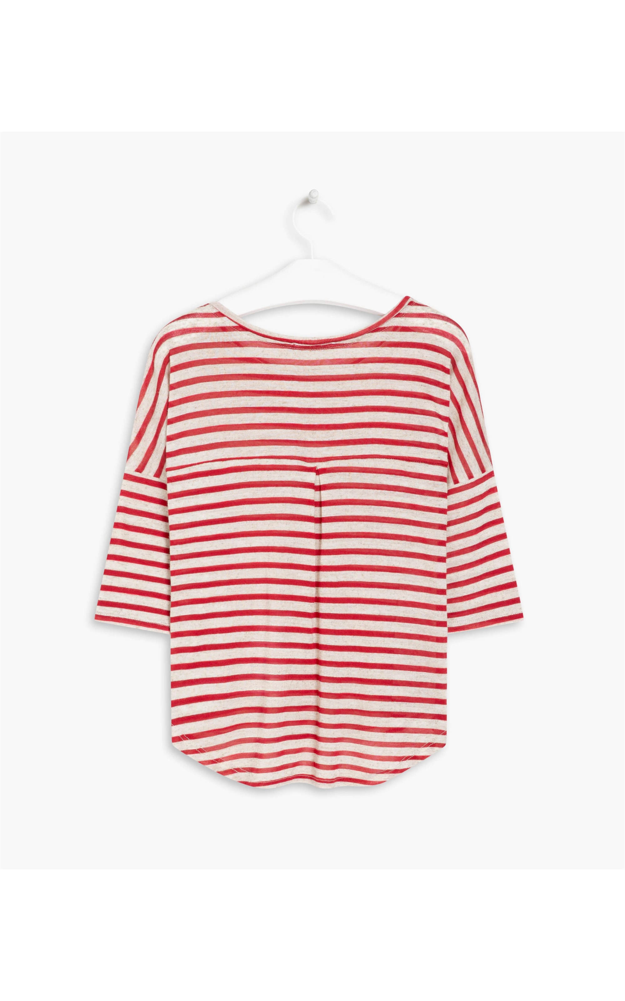 Blusa Linho  Francis Listrada Vermelho