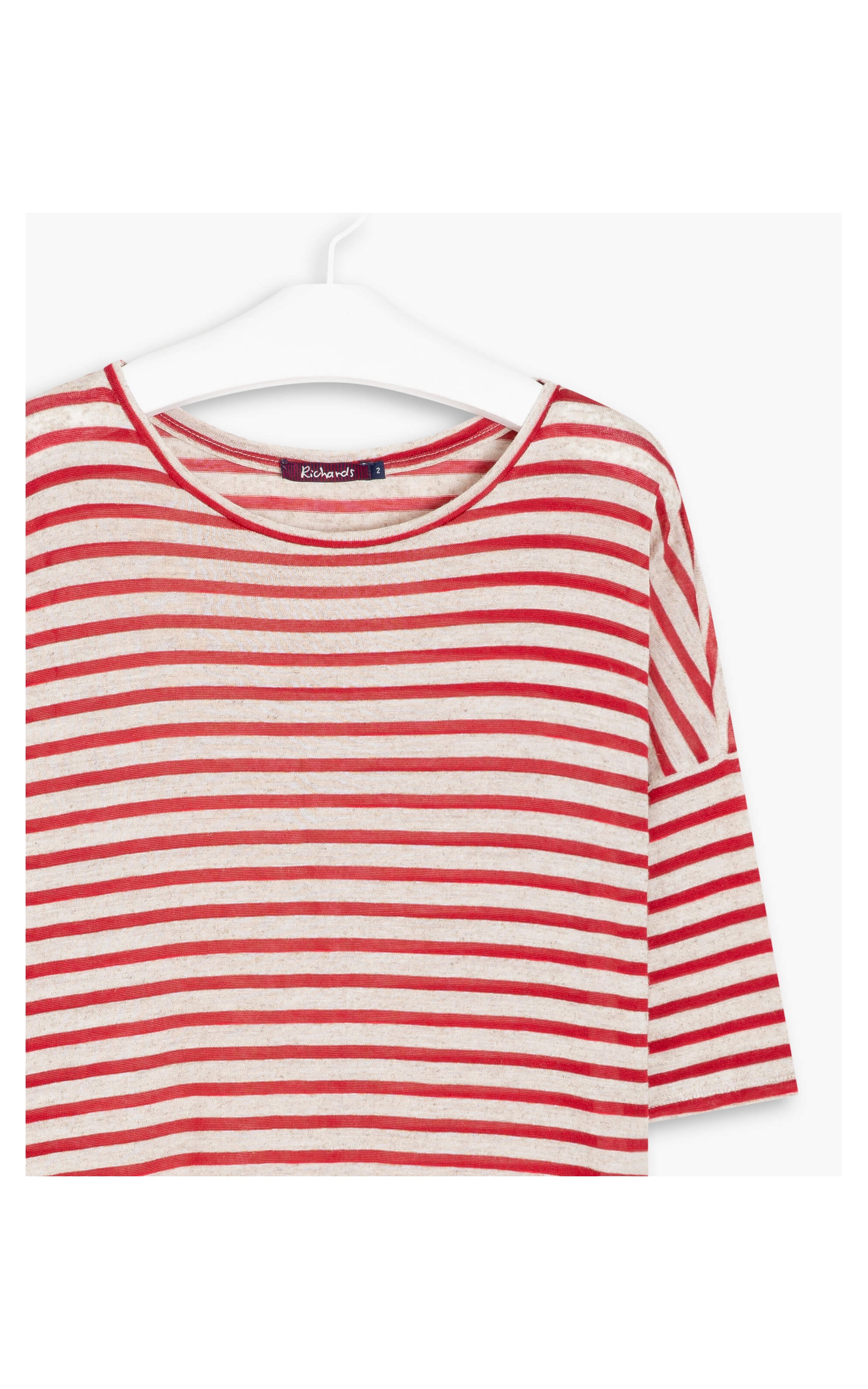 Blusa Linho  Francis Listrada Vermelho