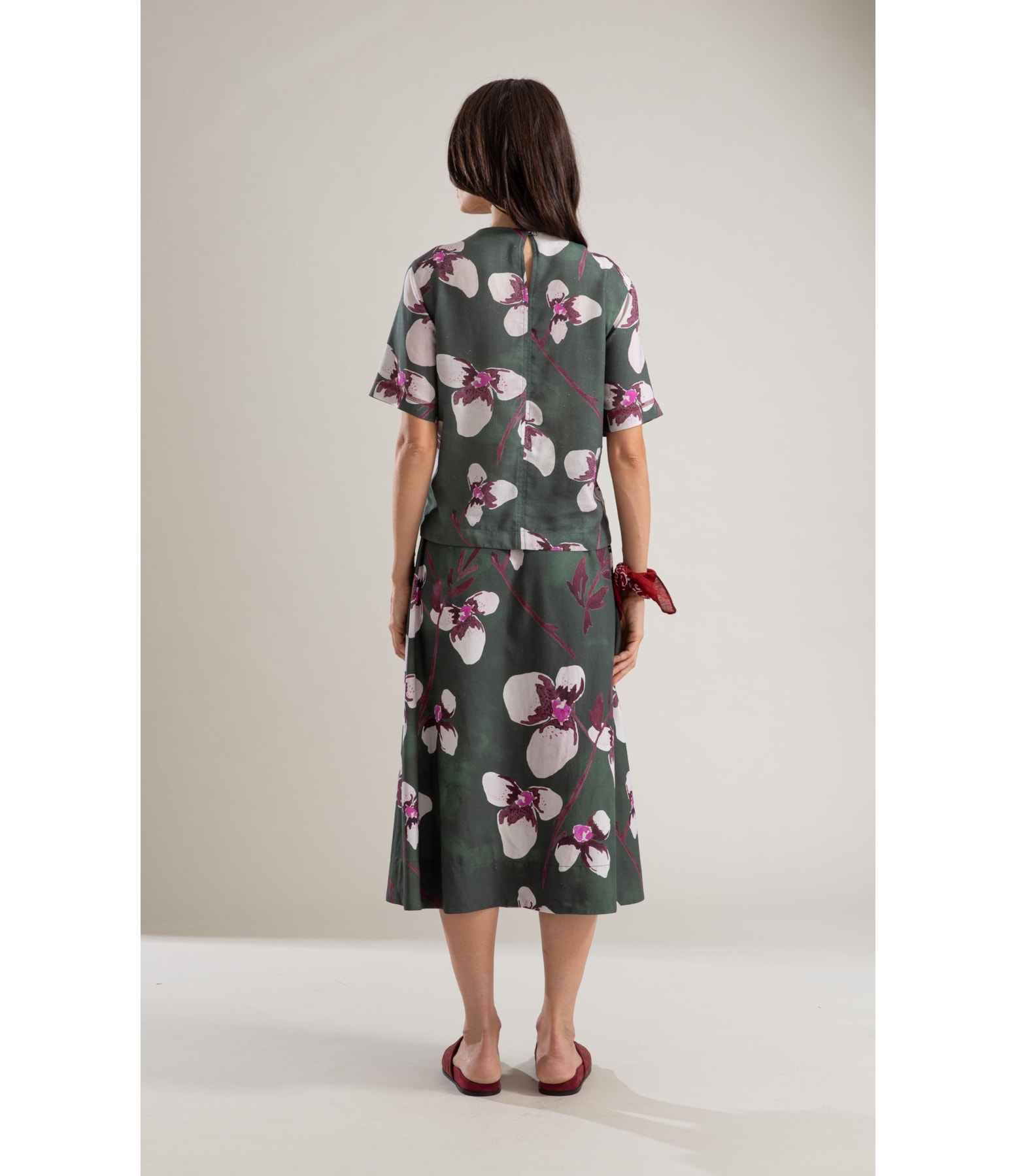 Blusa Linho  Gaia Orquidea Verde