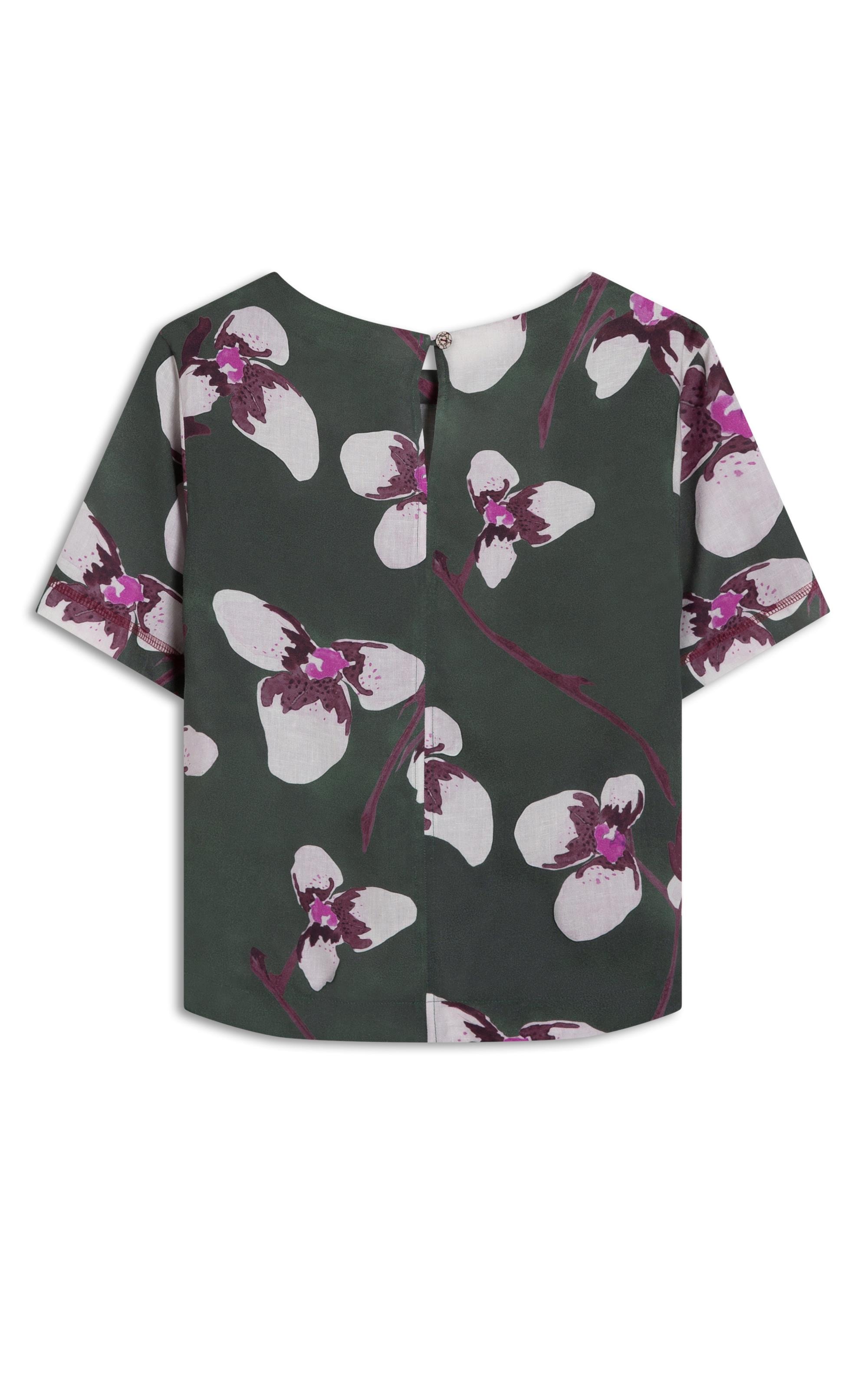 Blusa Linho  Gaia Orquidea Verde