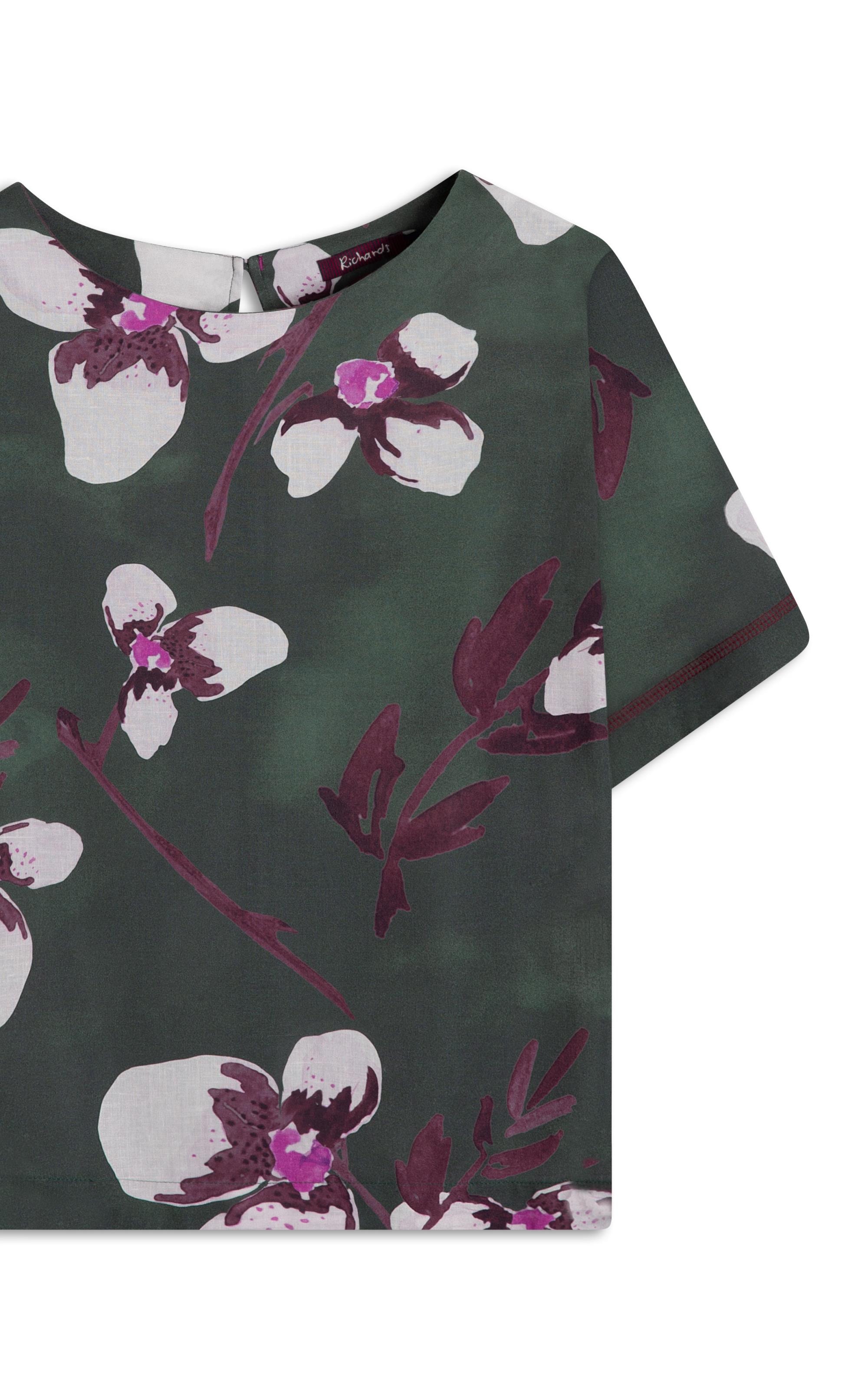 Blusa Linho  Gaia Orquidea Verde