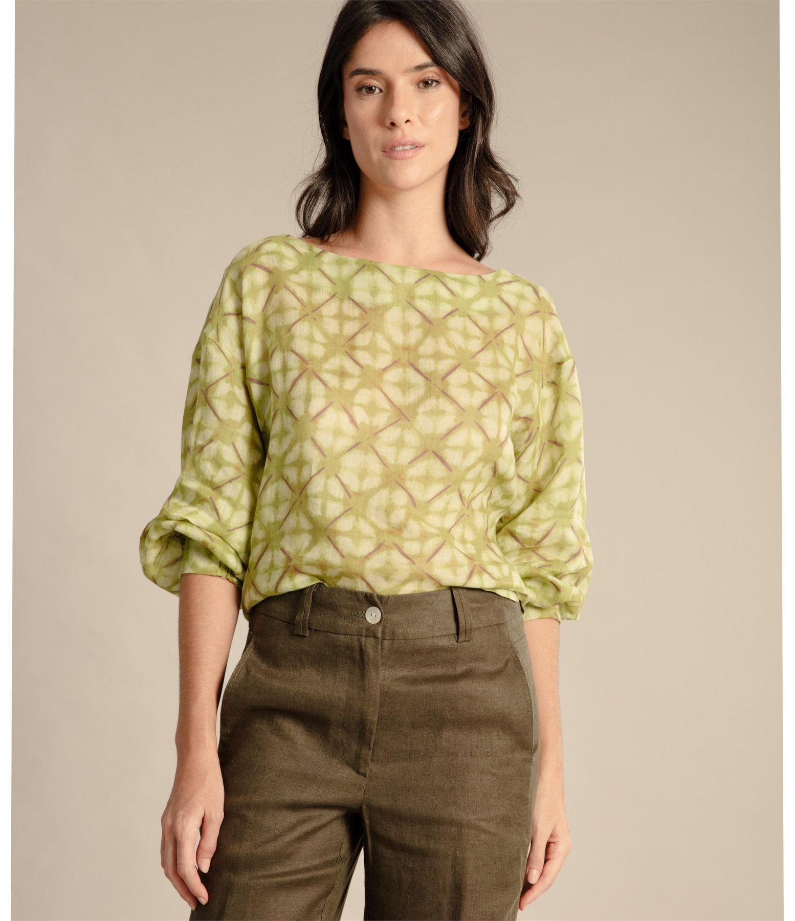 Blusa Linho Gianna Shibori  Bamboo