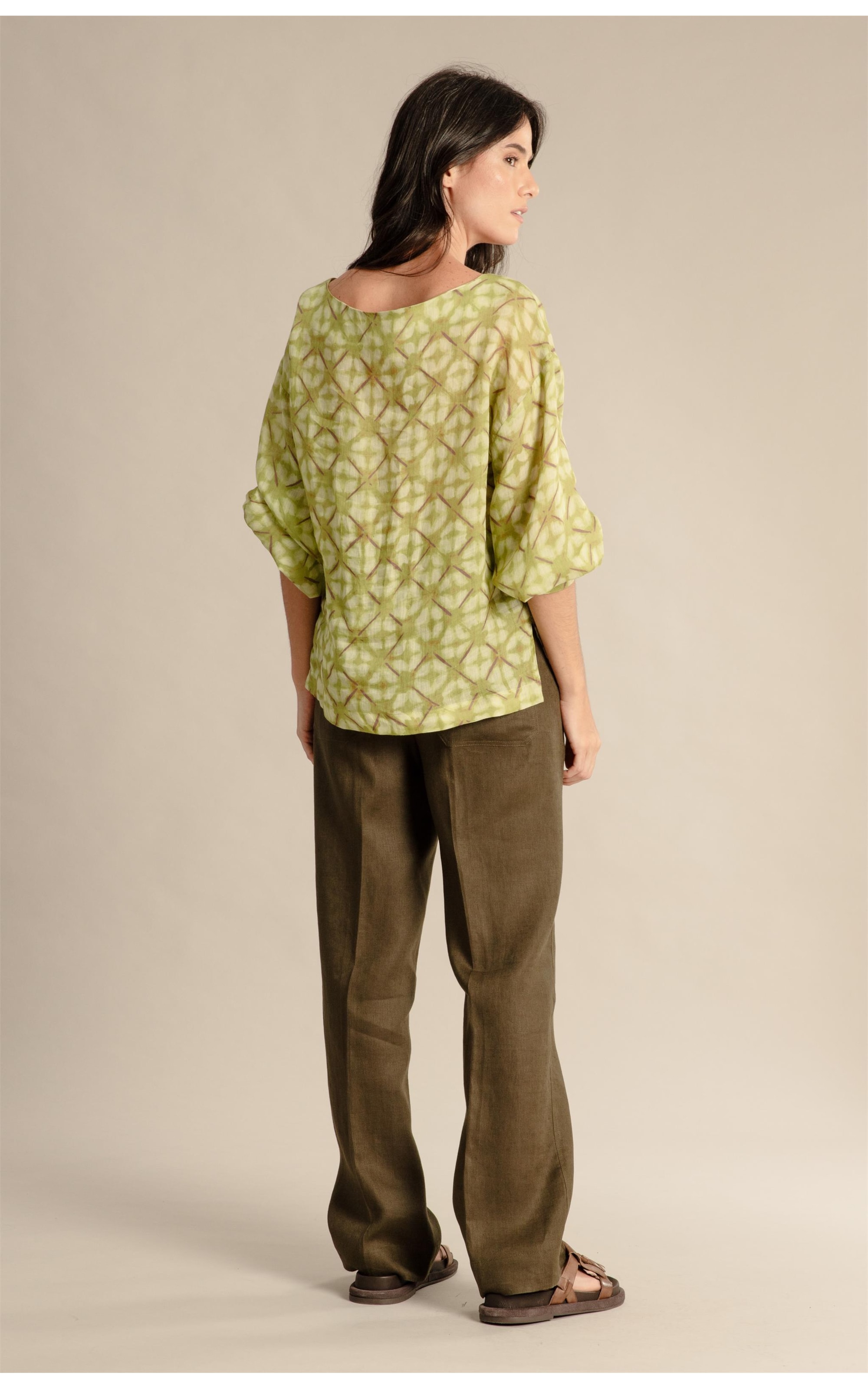 Blusa Linho Gianna Shibori  Bamboo