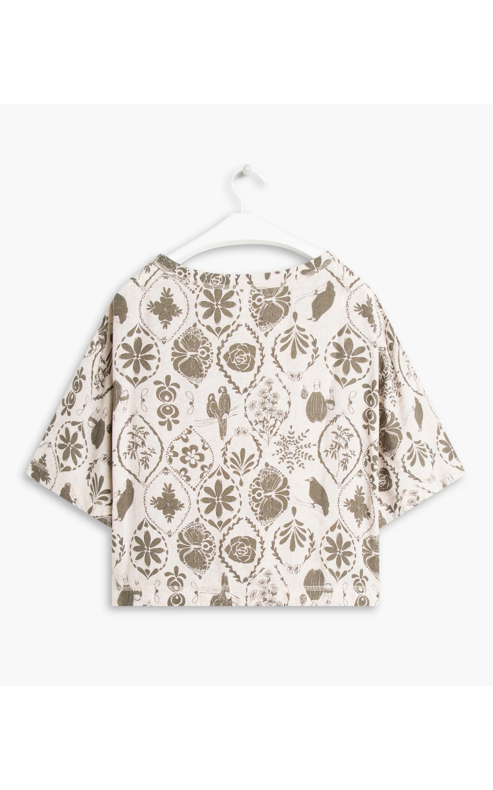 Blusa Linho  Gotas Verde Army