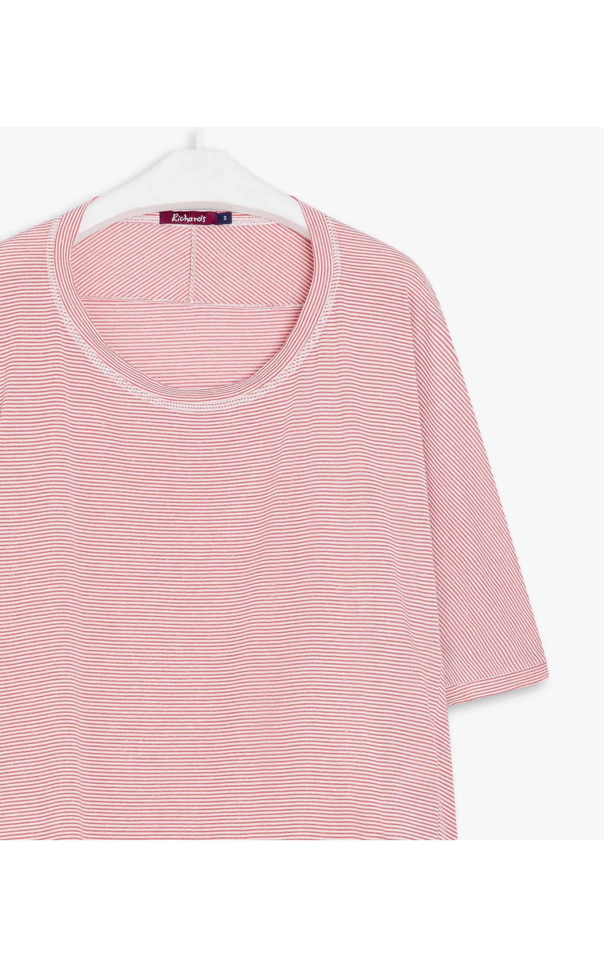 Blusa Linho  Grace Listrada Bordeaux