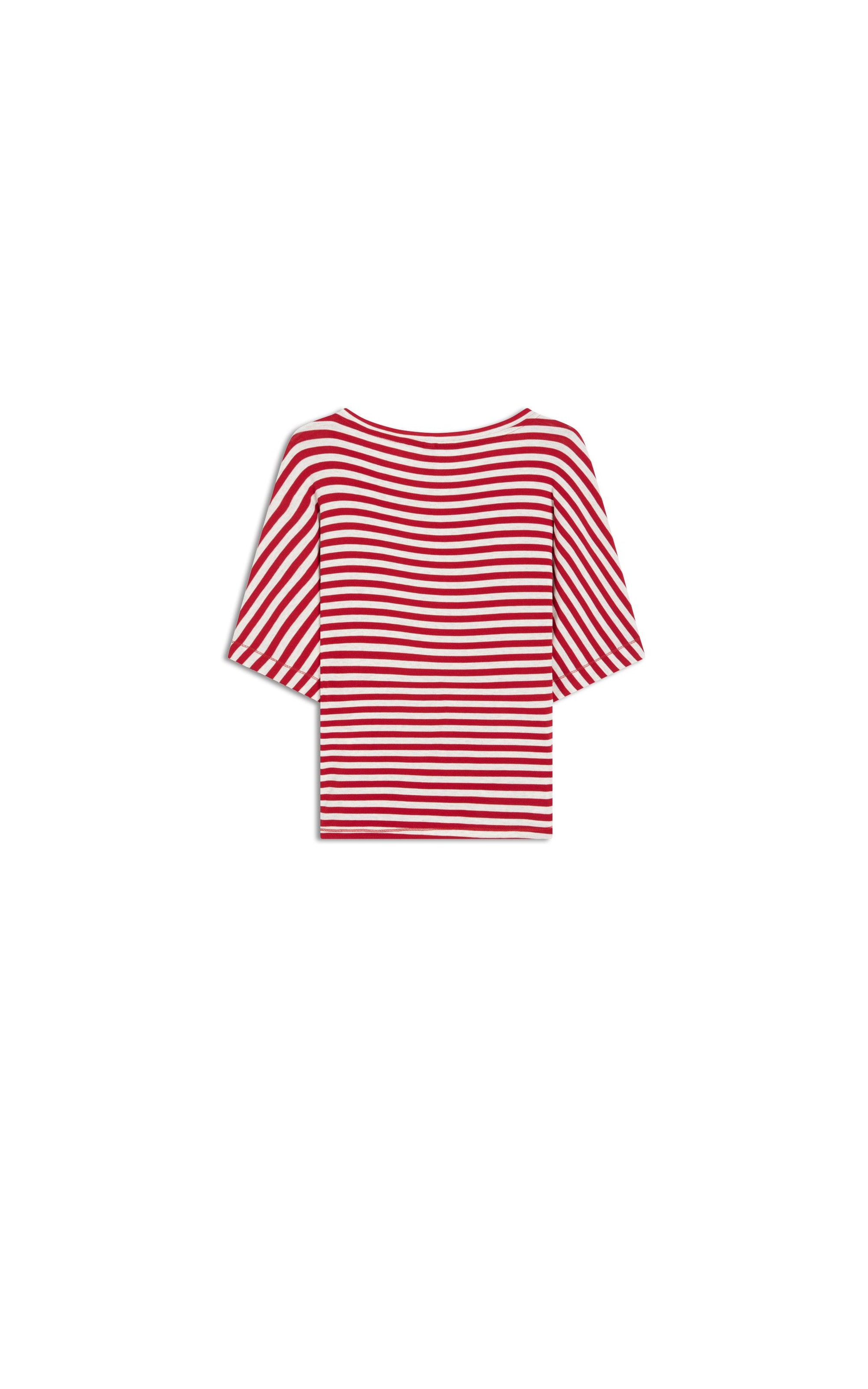 Blusa Linho  Hera Listrada Vermelho