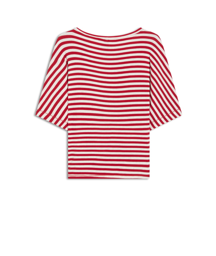 Blusa Linho  Hera Listrada Vermelho