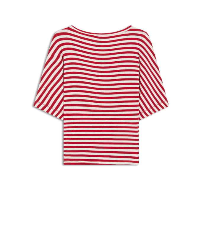 Blusa Linho  Hera Listrada Vermelho