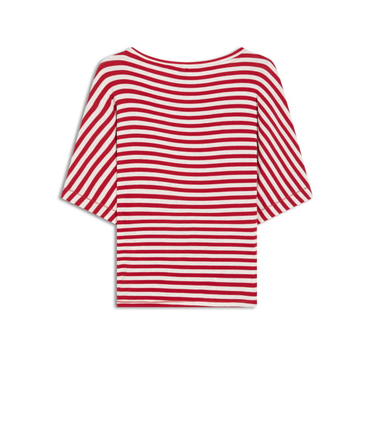 Blusa Linho  Hera Listrada Vermelho