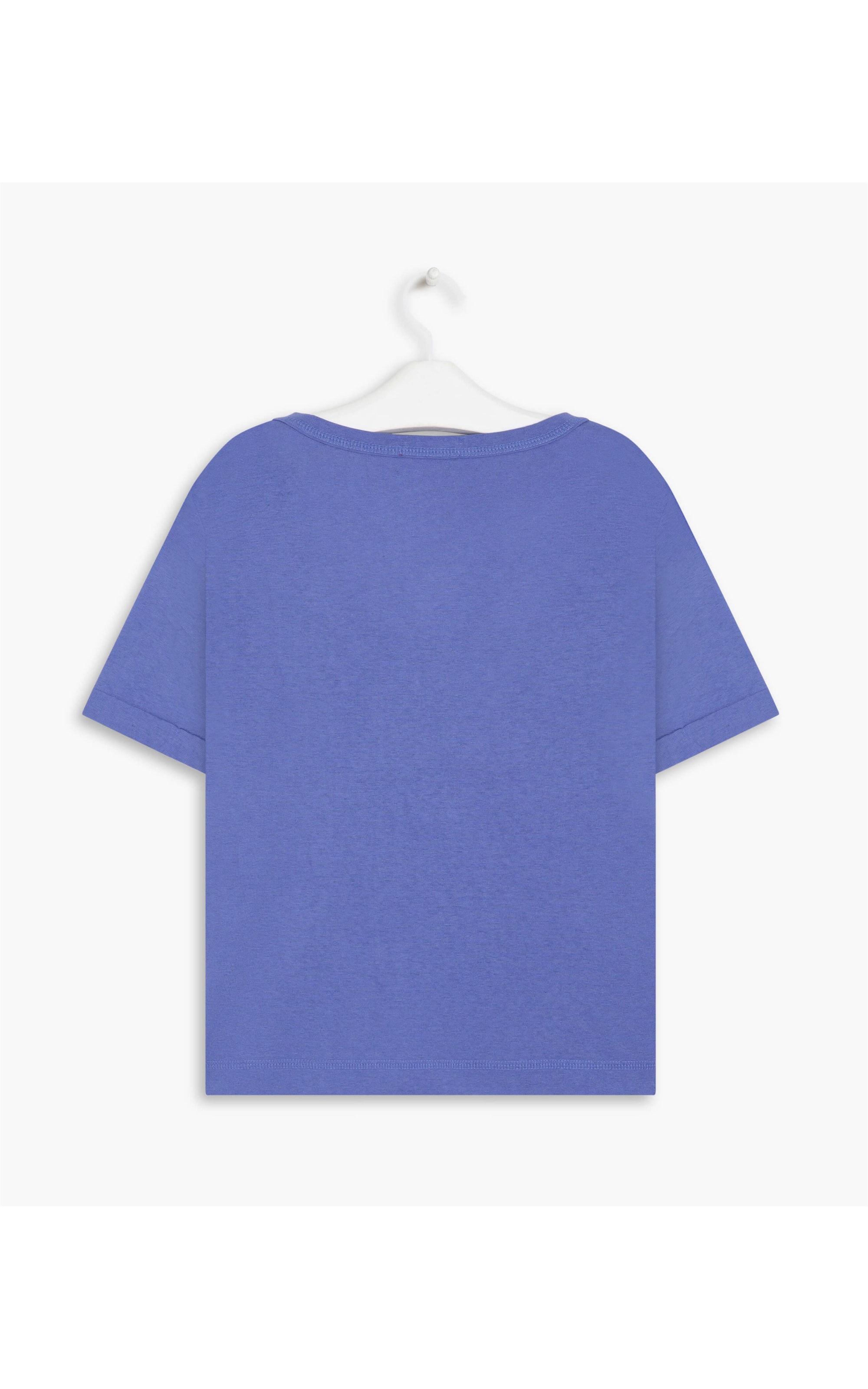 Blusa Linho  Iris  Liso Azul Bic