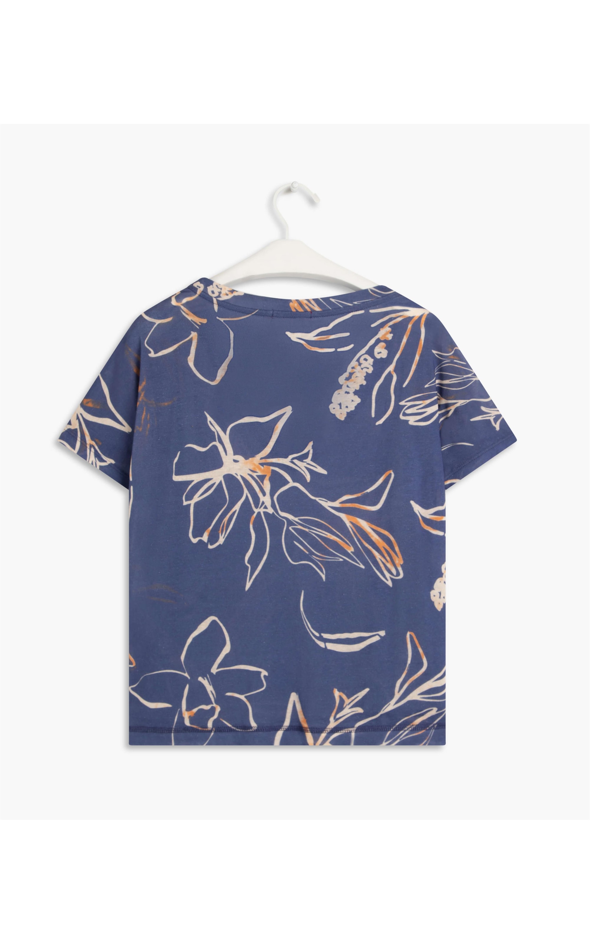 Blusa Linho  Jade Est. Batik Flower Hortencia