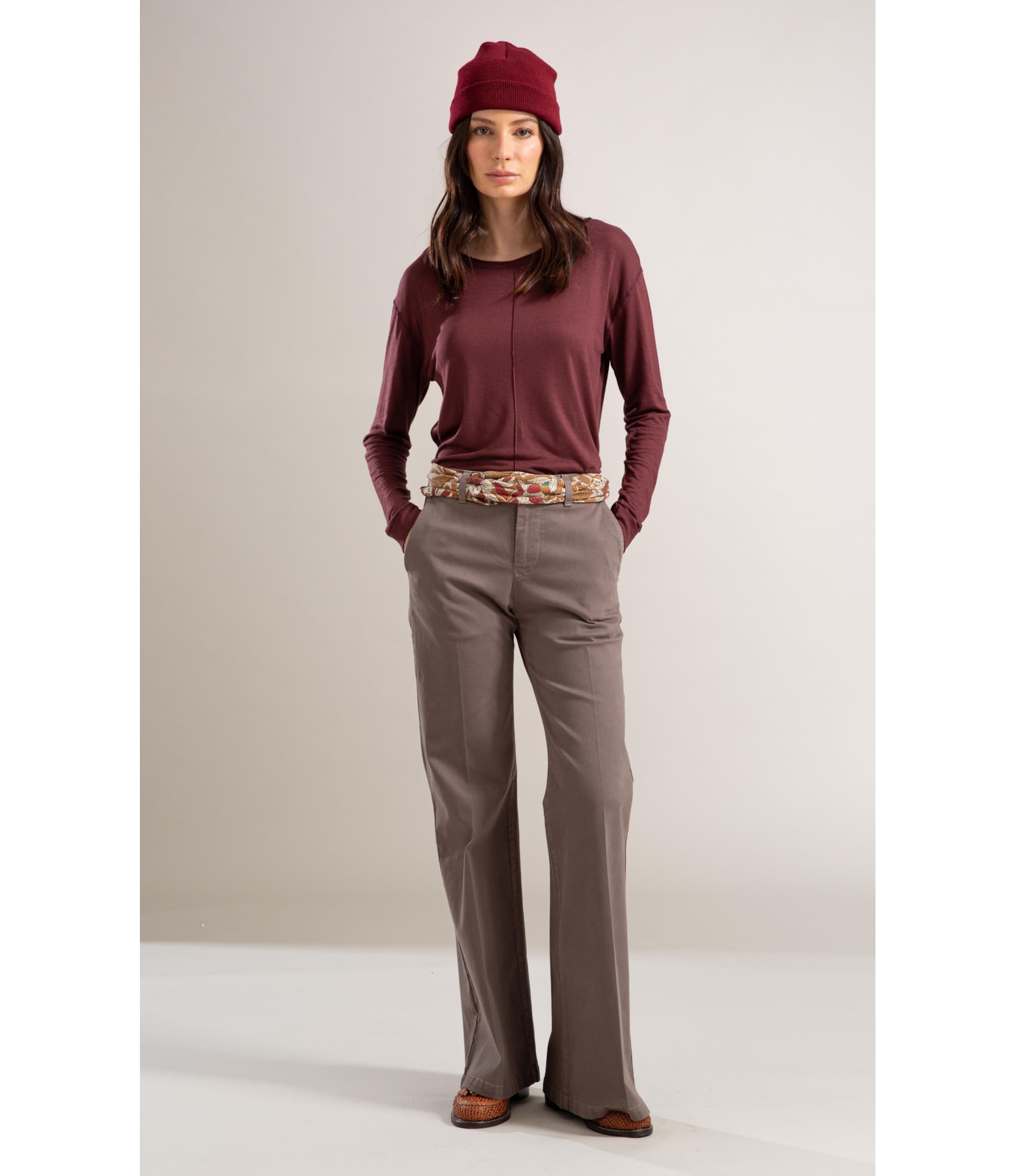 Blusa Linho  Jennie Bordeaux