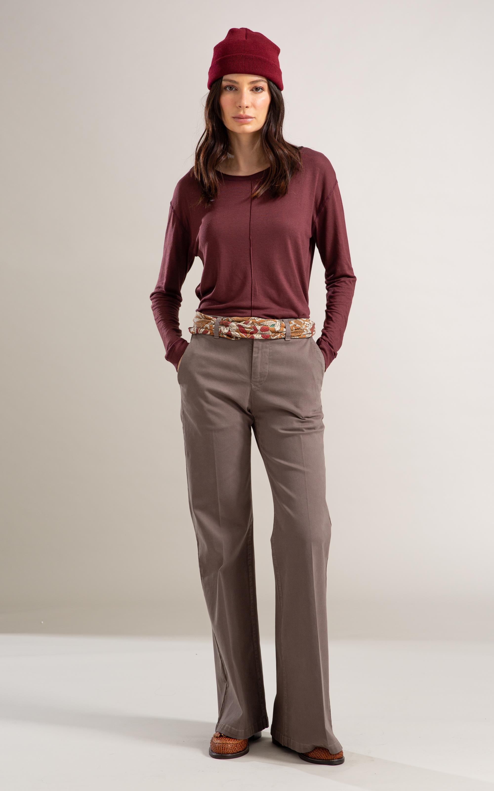 Blusa Linho  Jennie Bordeaux