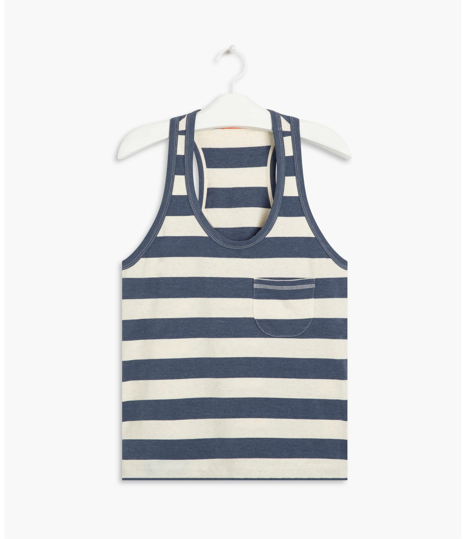 Blusa Linho  Joy Listrada Azul Bic