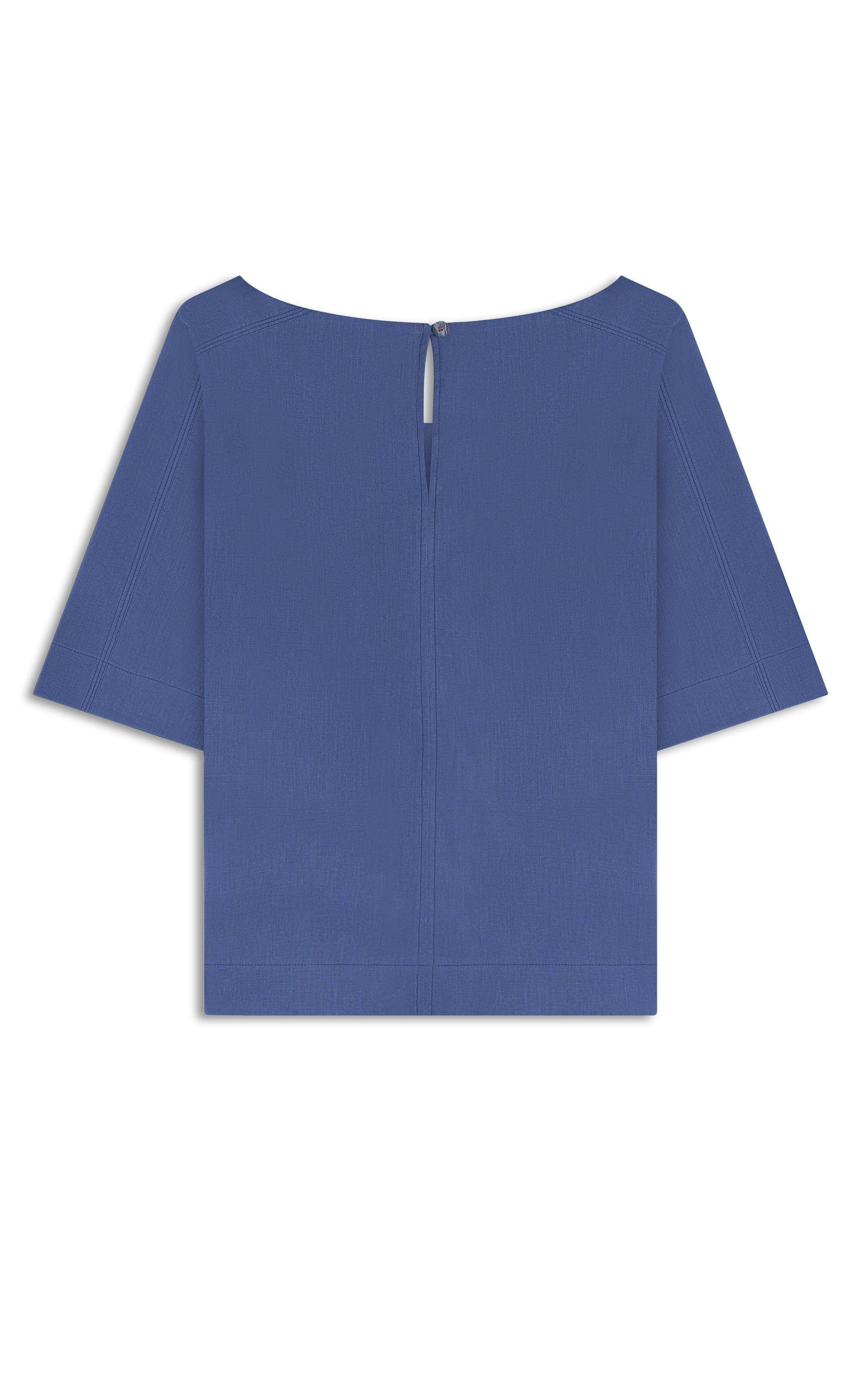 Blusa Linho  Julia Azul Jeans