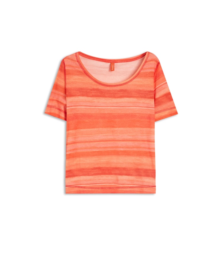 Blusa Linho  Julia Estampa Deepwell Vermelho