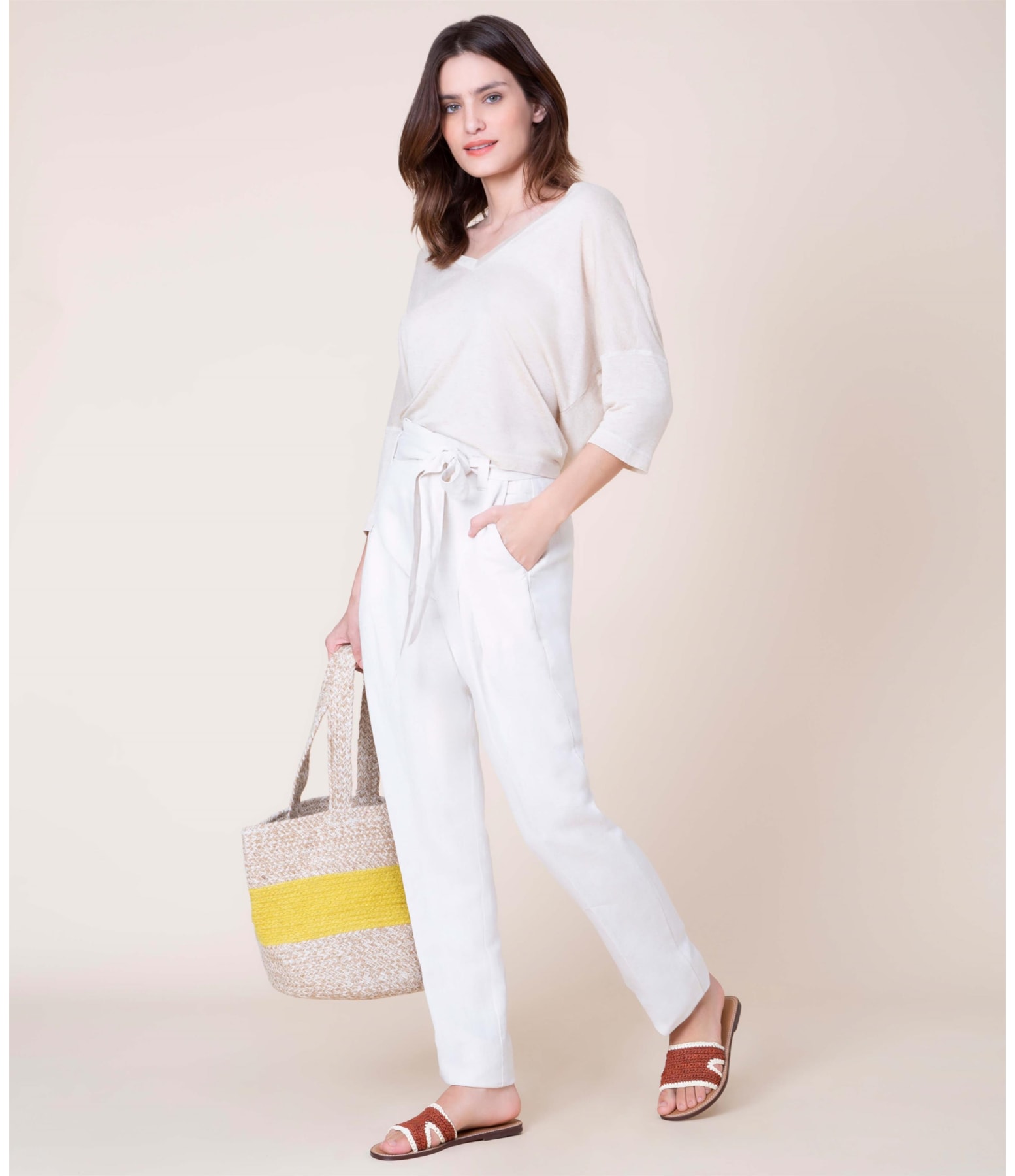 Blusa Linho  Julia Natural