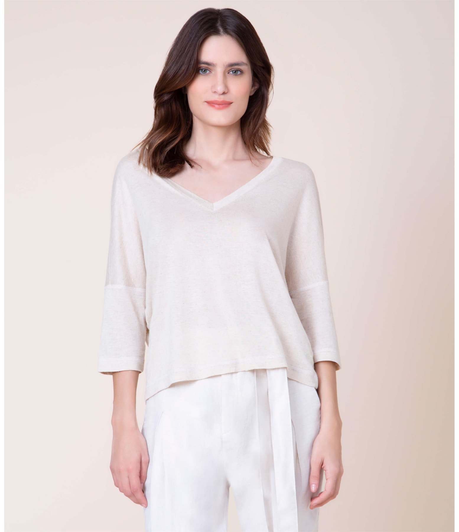 Blusa Linho  Julia Natural