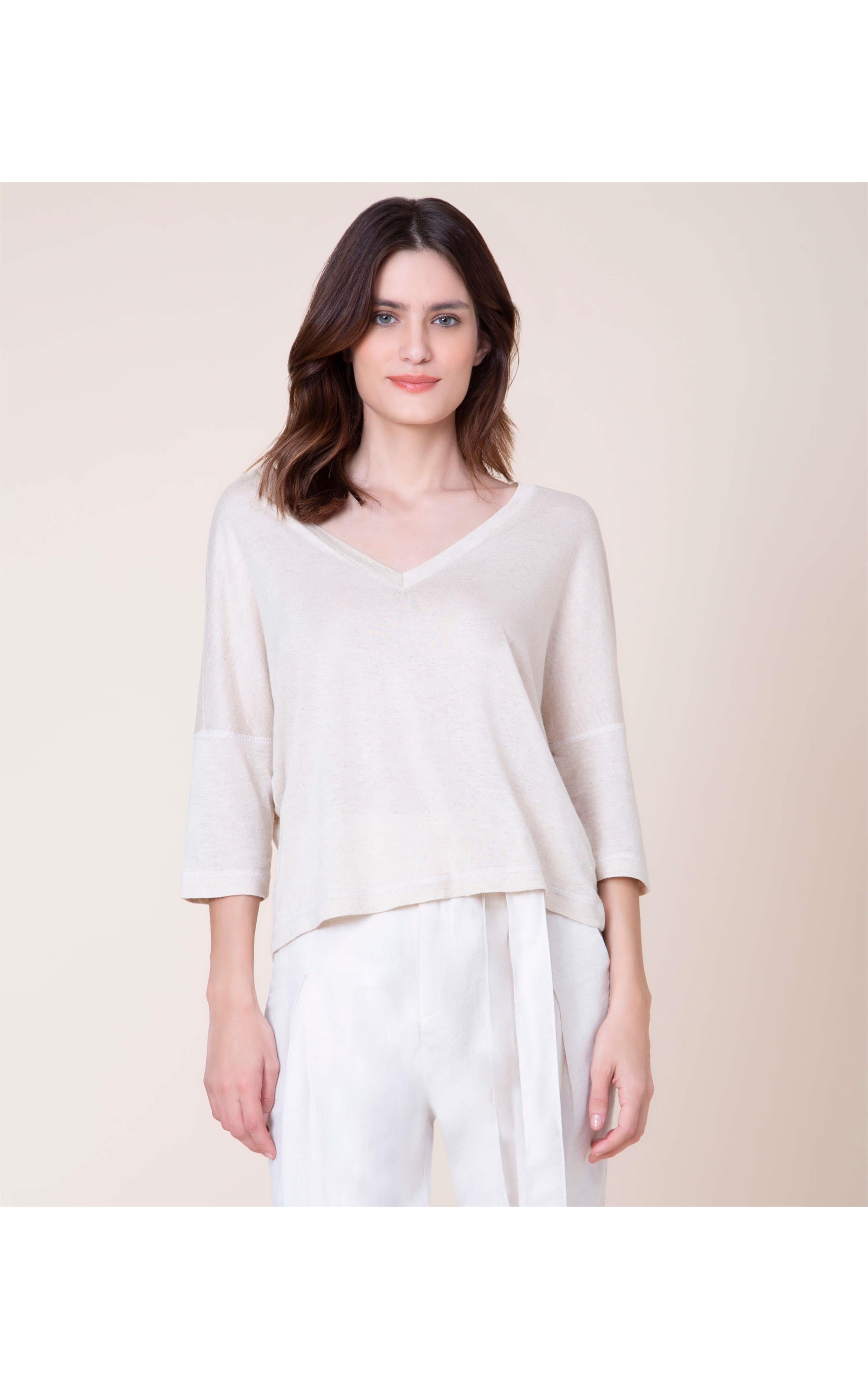 Blusa Linho  Julia Natural