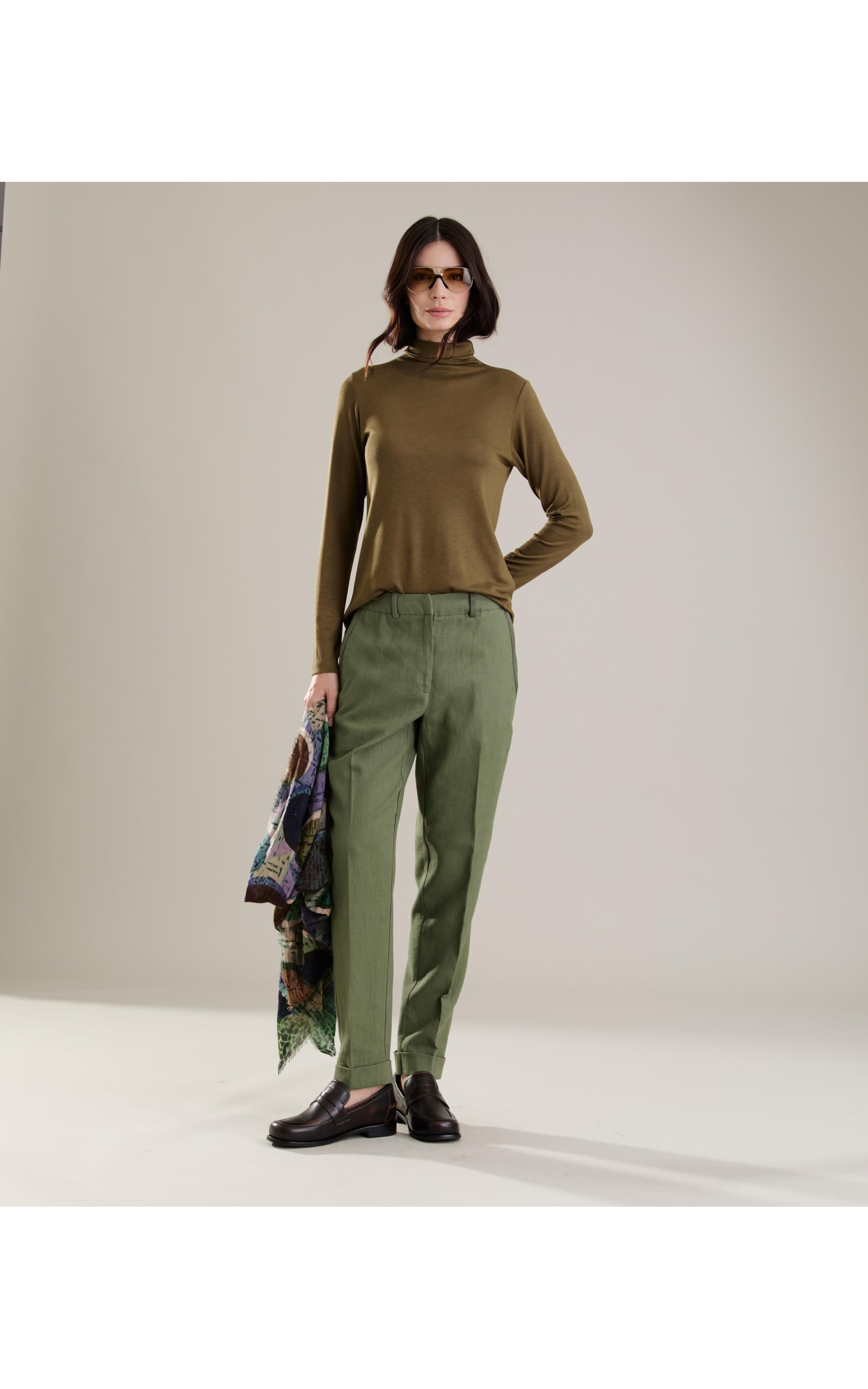 Blusa Linho  Julie Ml Verde Oliva