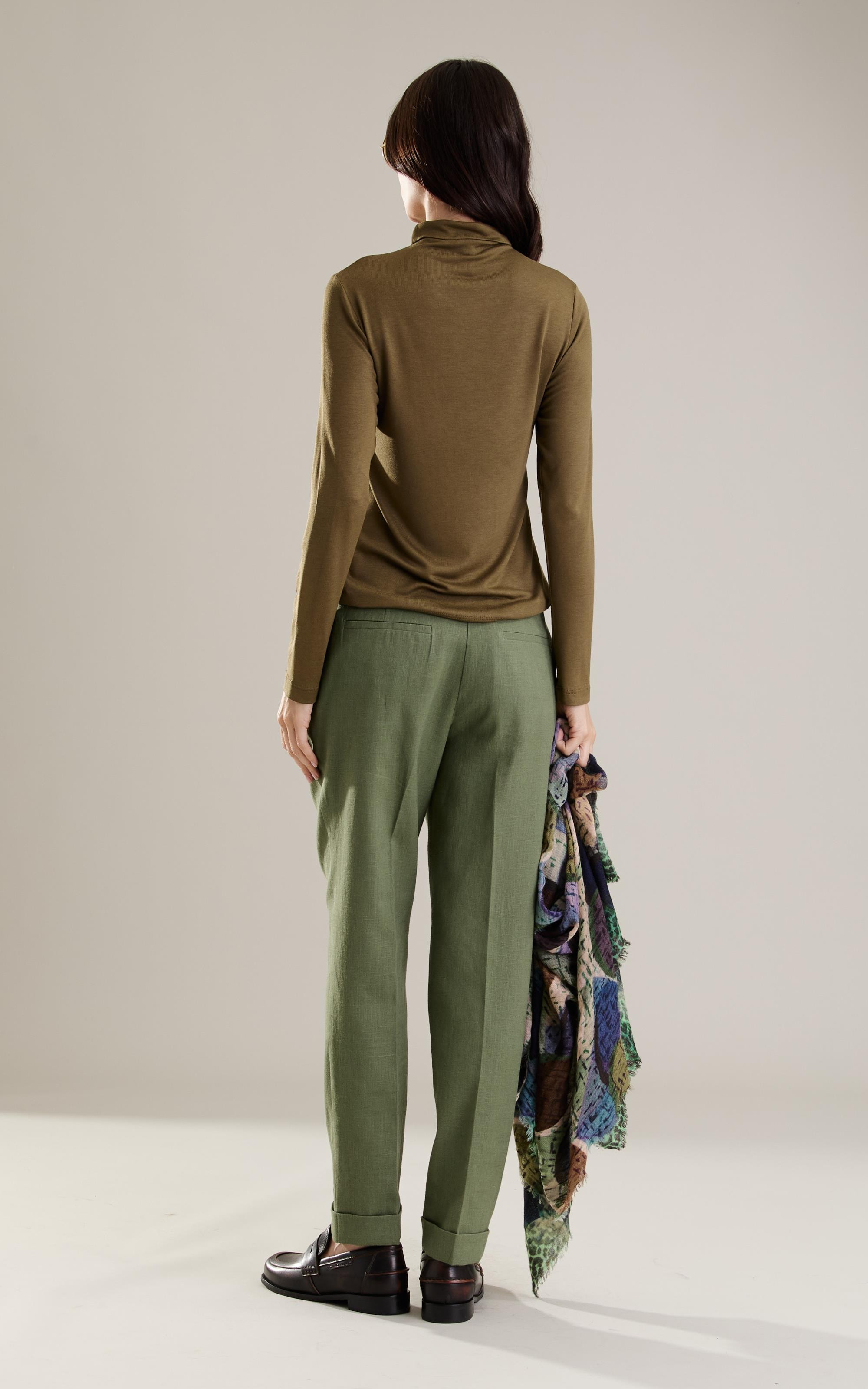 Blusa Linho  Julie Ml Verde Oliva