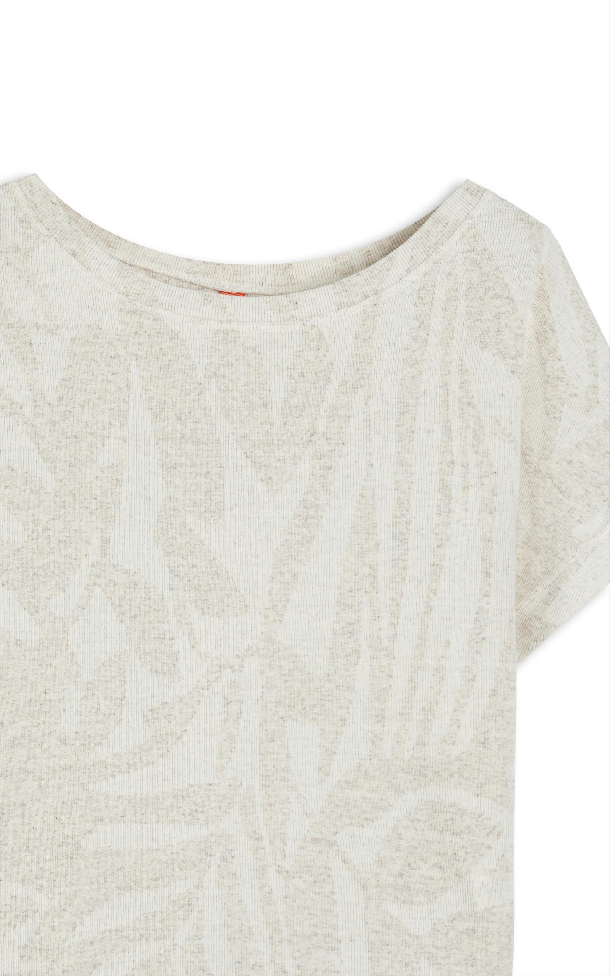 Blusa Linho  Julie Rib Jacquard Natural