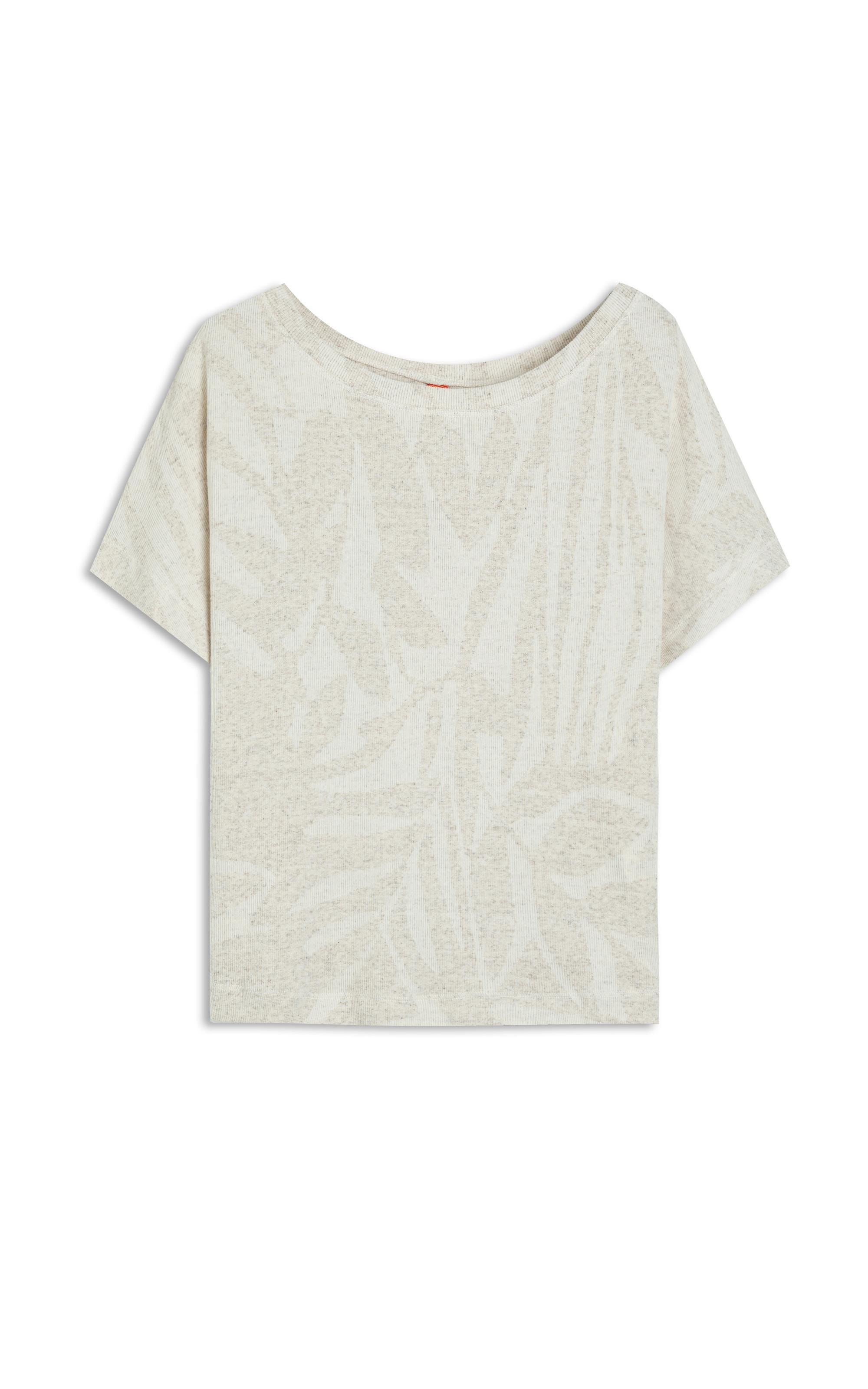 Blusa Linho  Julie Rib Jacquard Natural