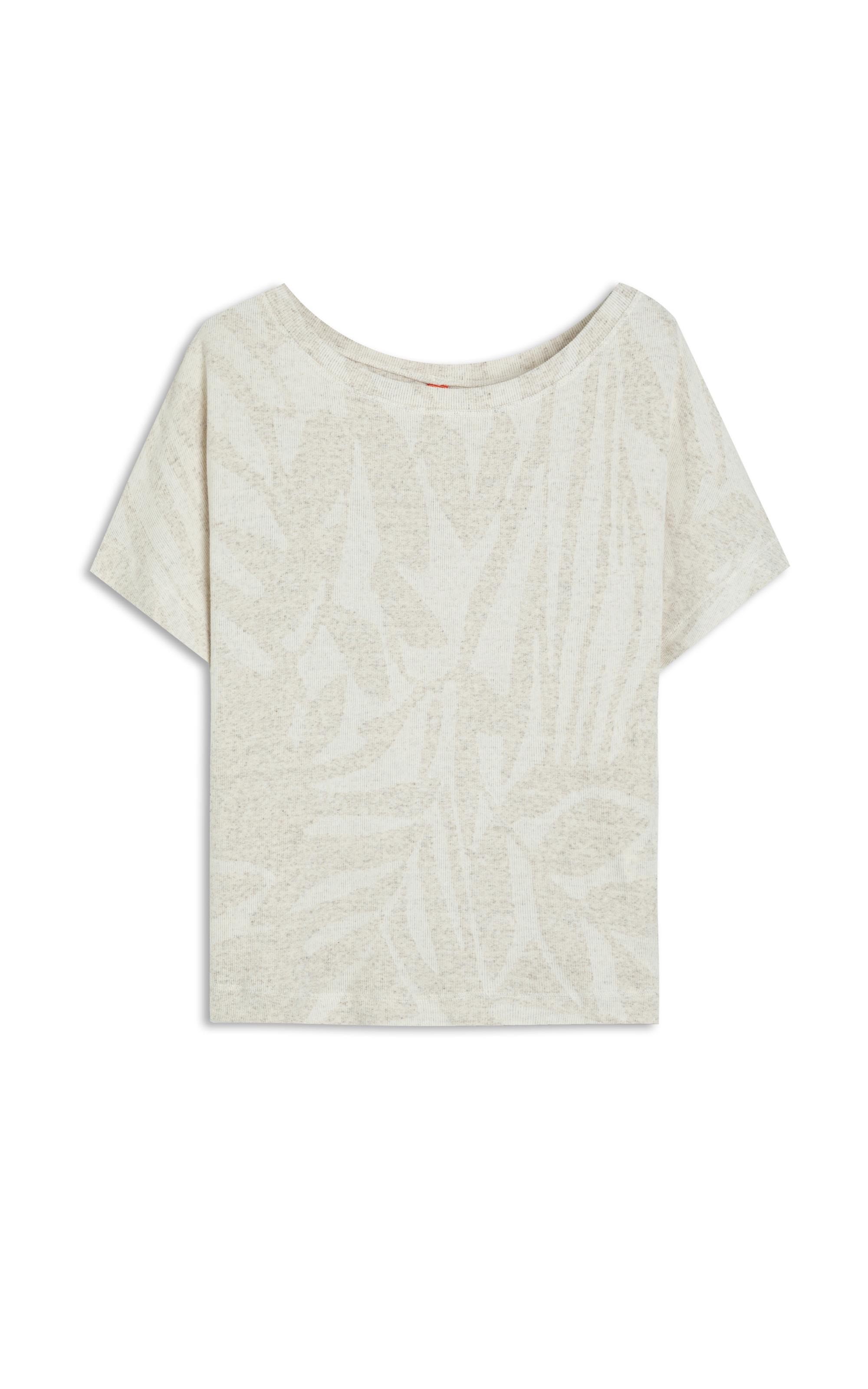 Blusa Linho  Julie Rib Jacquard Natural
