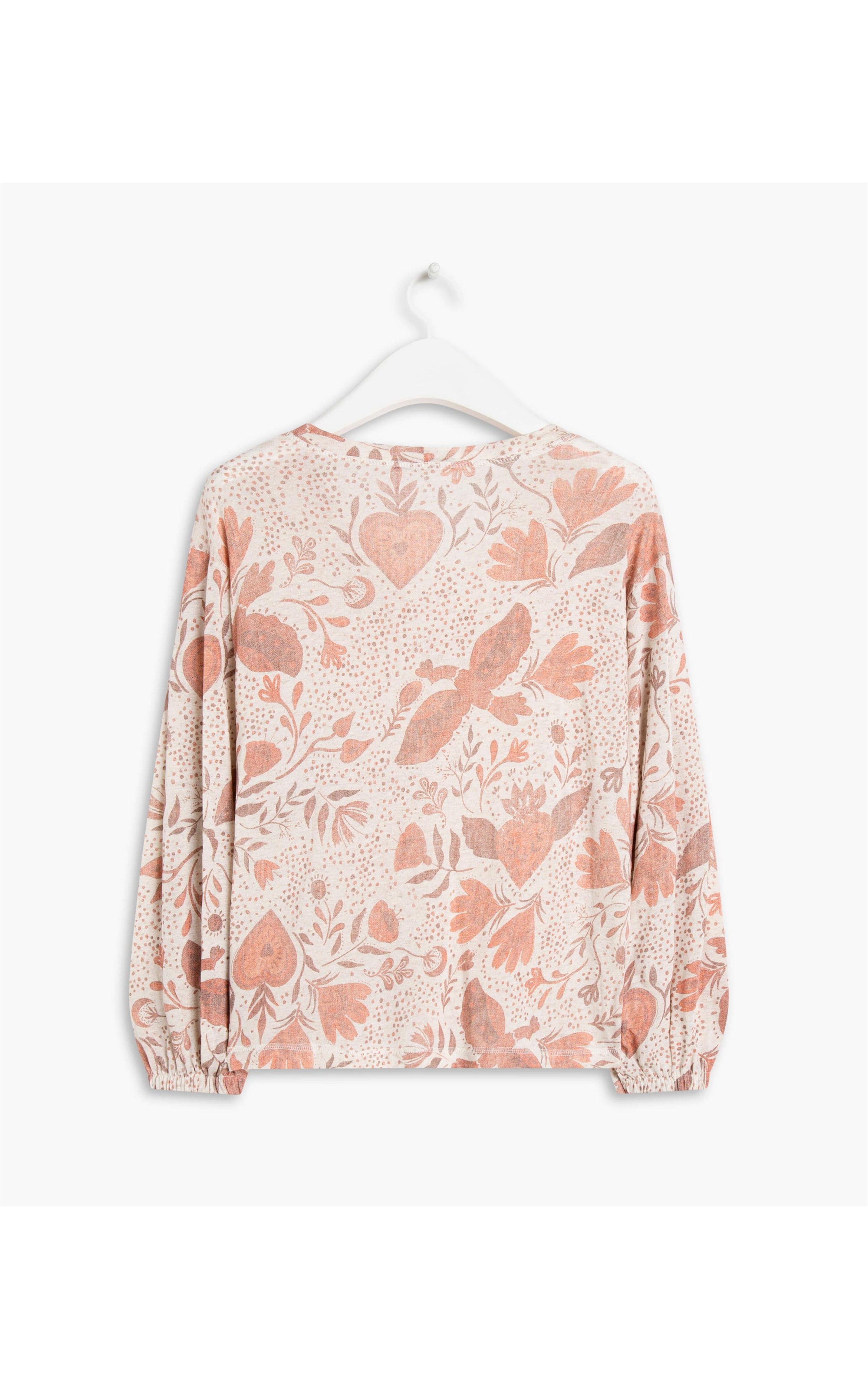 Blusa Linho  Juma Estampa Corazón Vermelho