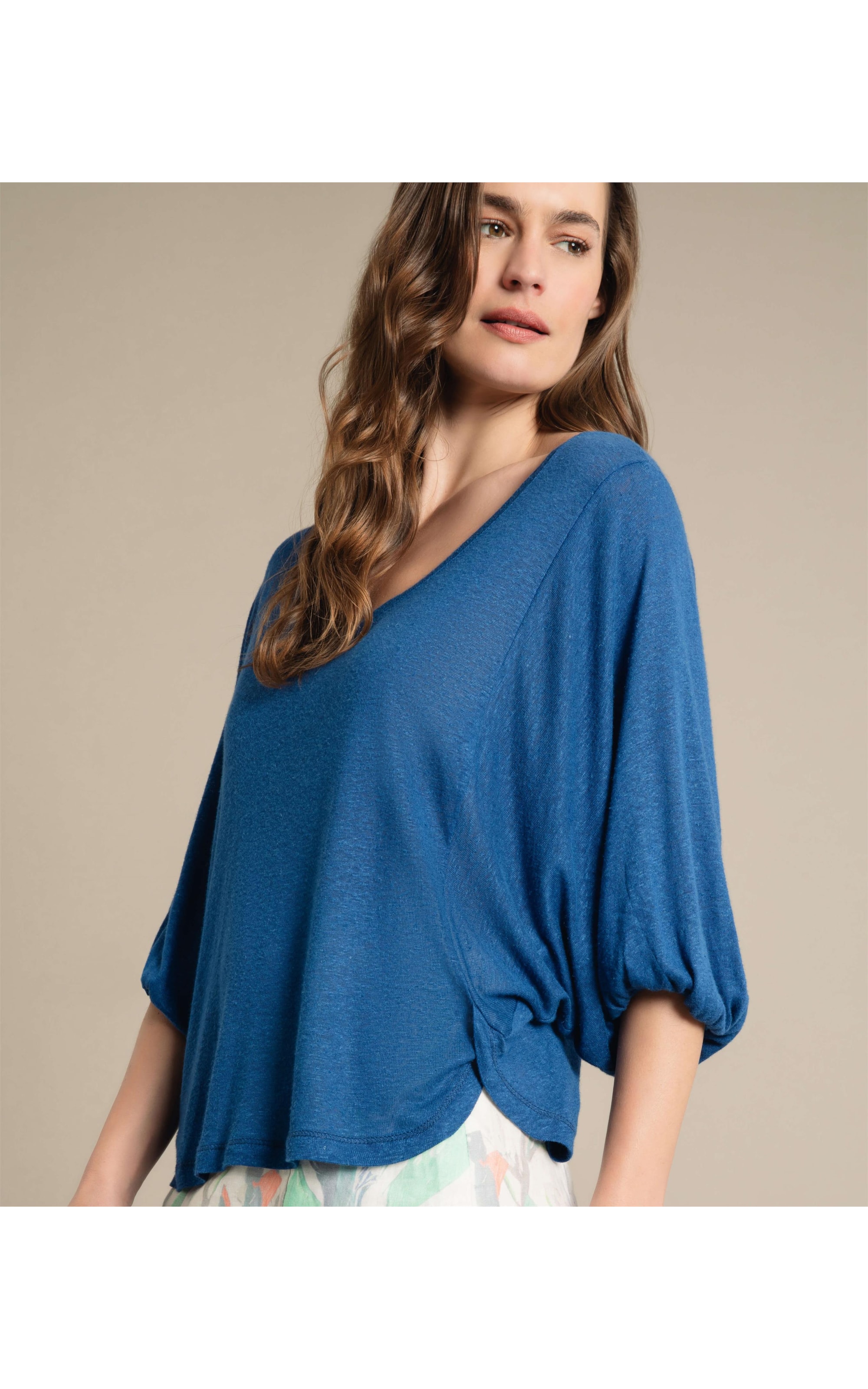  Blusa Linho  Kilikina  Liso Hortencia