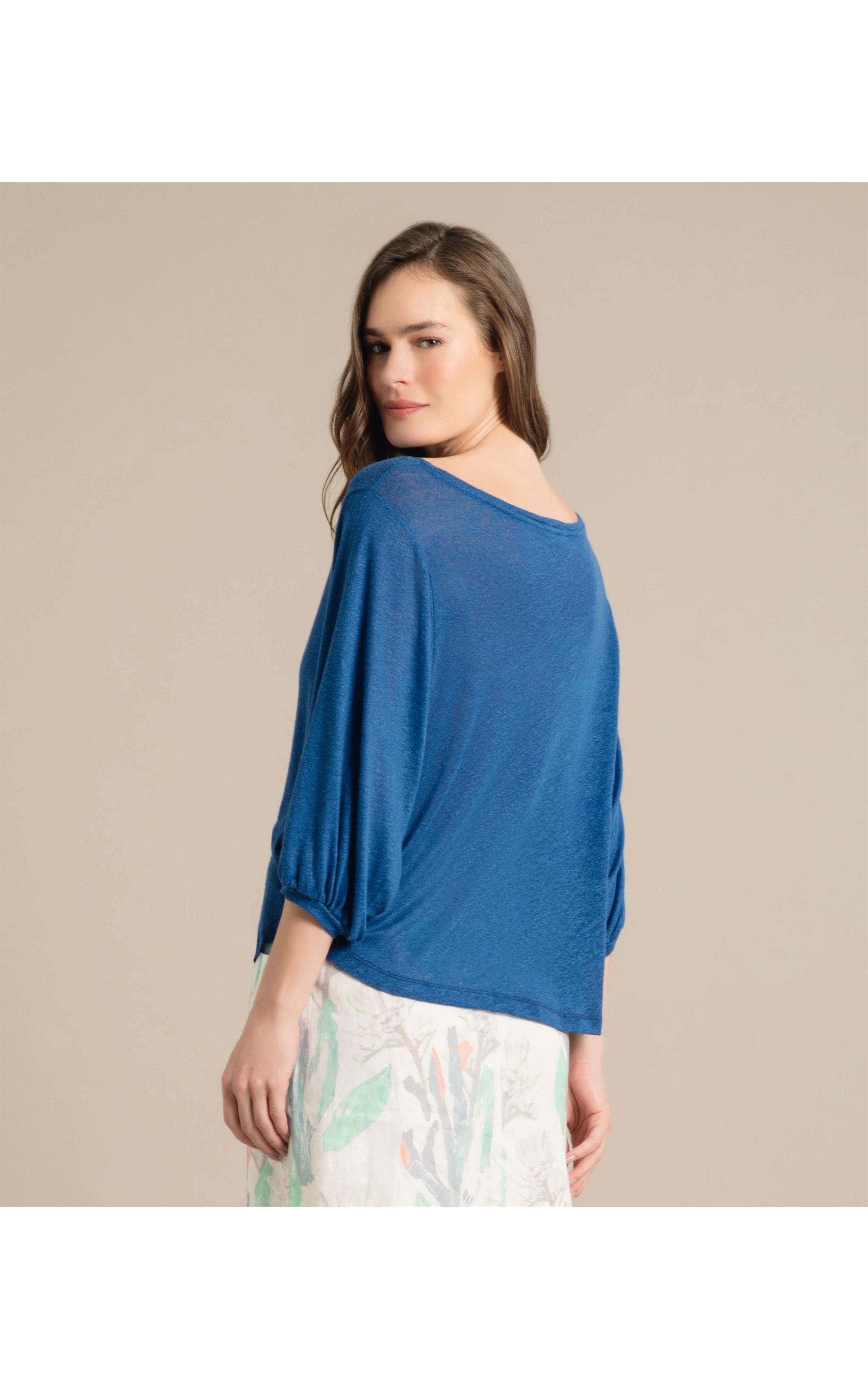  Blusa Linho  Kilikina  Liso Hortencia