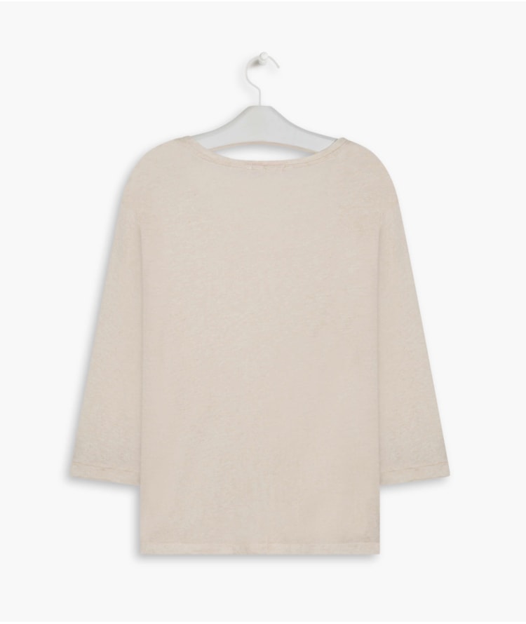  Blusa Linho  Kilikina  Liso Natural