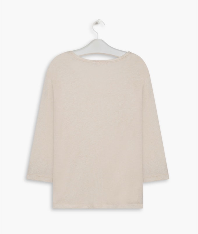  Blusa Linho  Kilikina  Liso Natural