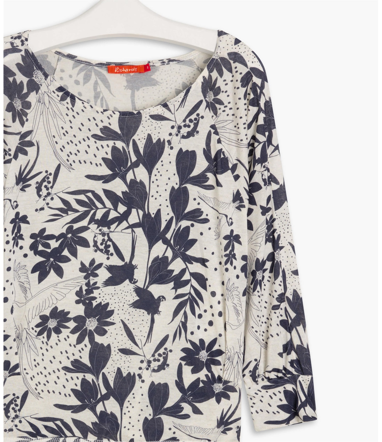 Blusa Linho  Kim Arara Mono Marinho