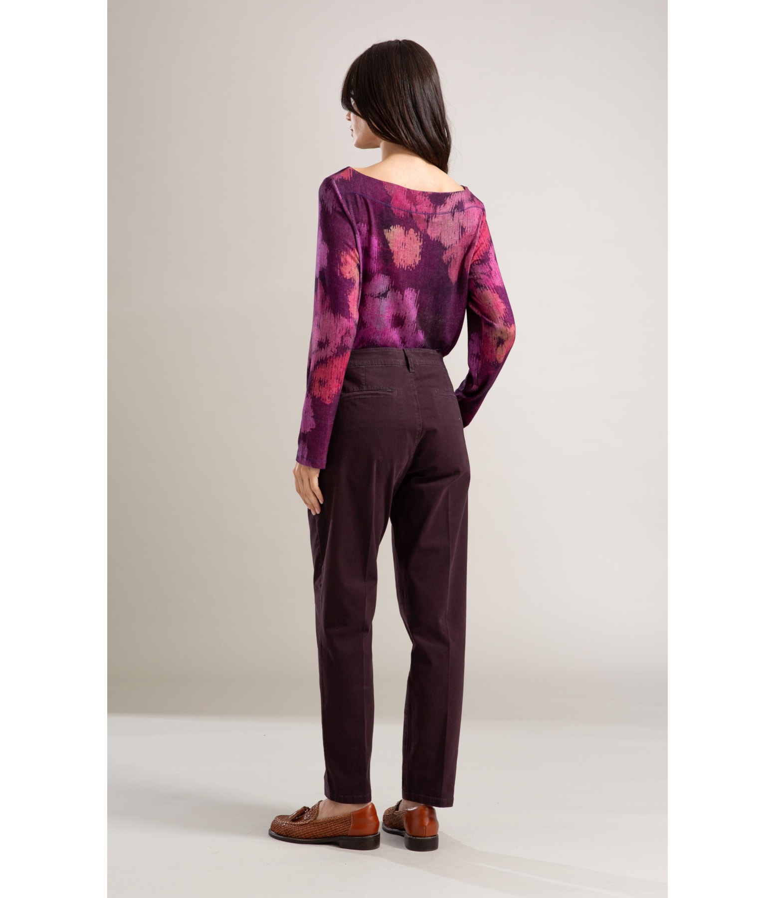 Blusa Linho  Kita Estampa Velvet Roxo