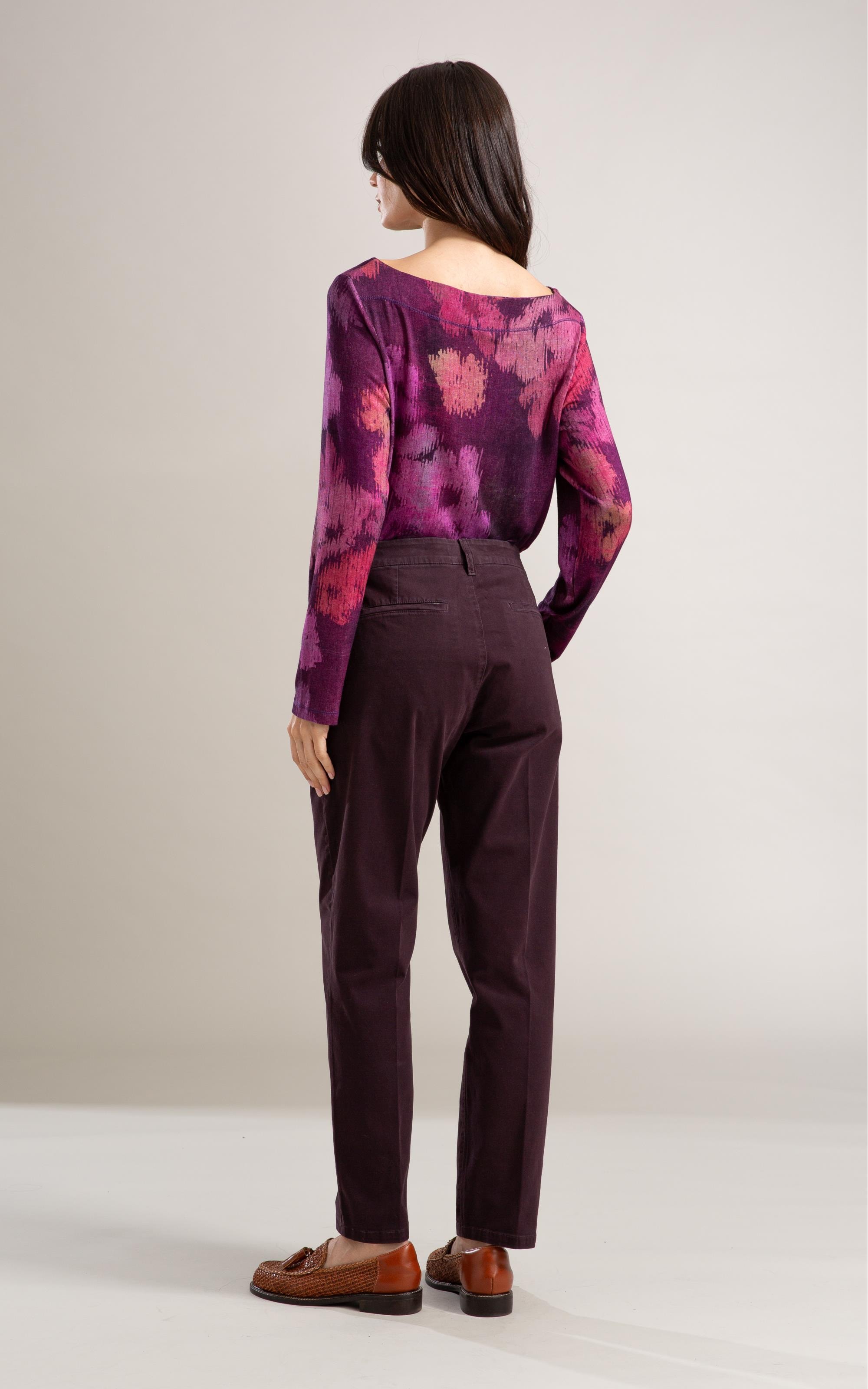 Blusa Linho  Kita Estampa Velvet Roxo