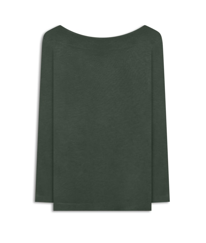 Blusa Linho  Kita Ml Verde Oliva