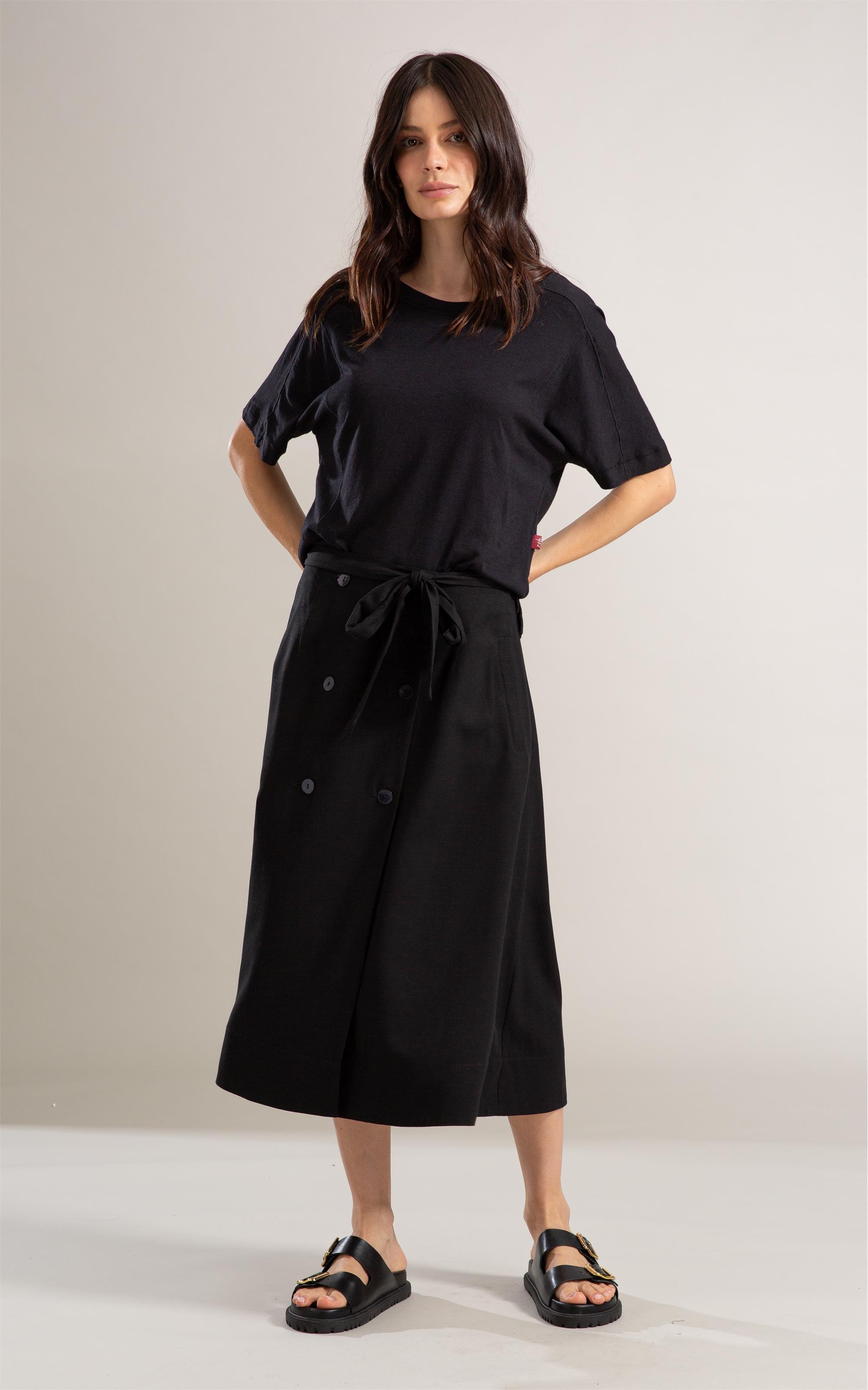 Blusa Linho  Klissia Preto
