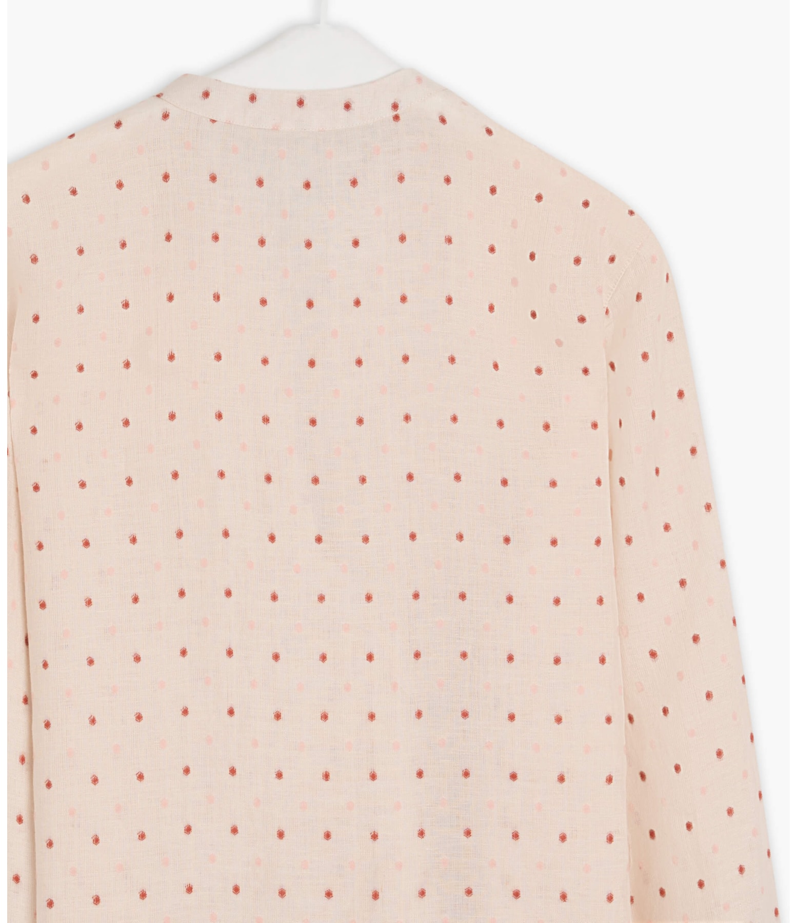 Blusa Linho  Lais Dots Off White