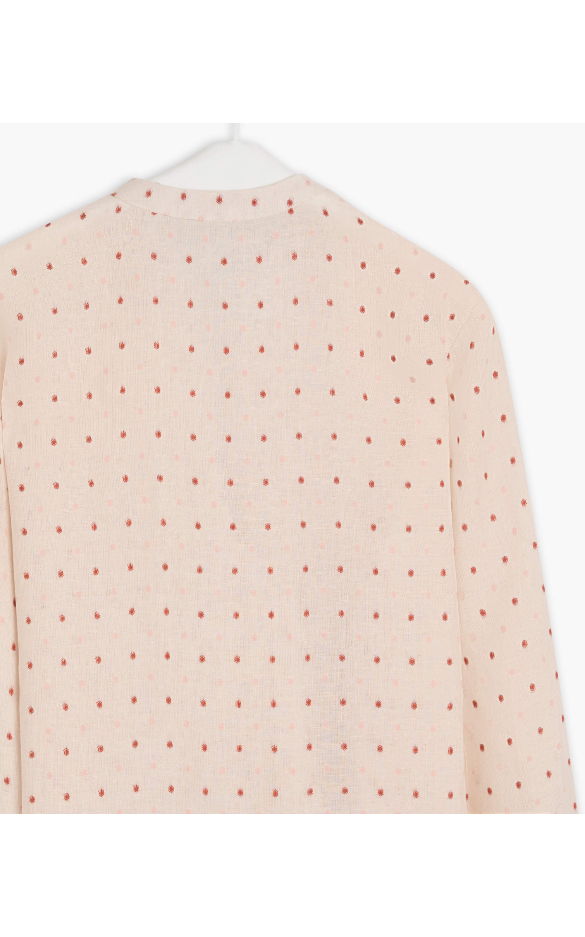 Blusa Linho  Lais Dots Off White