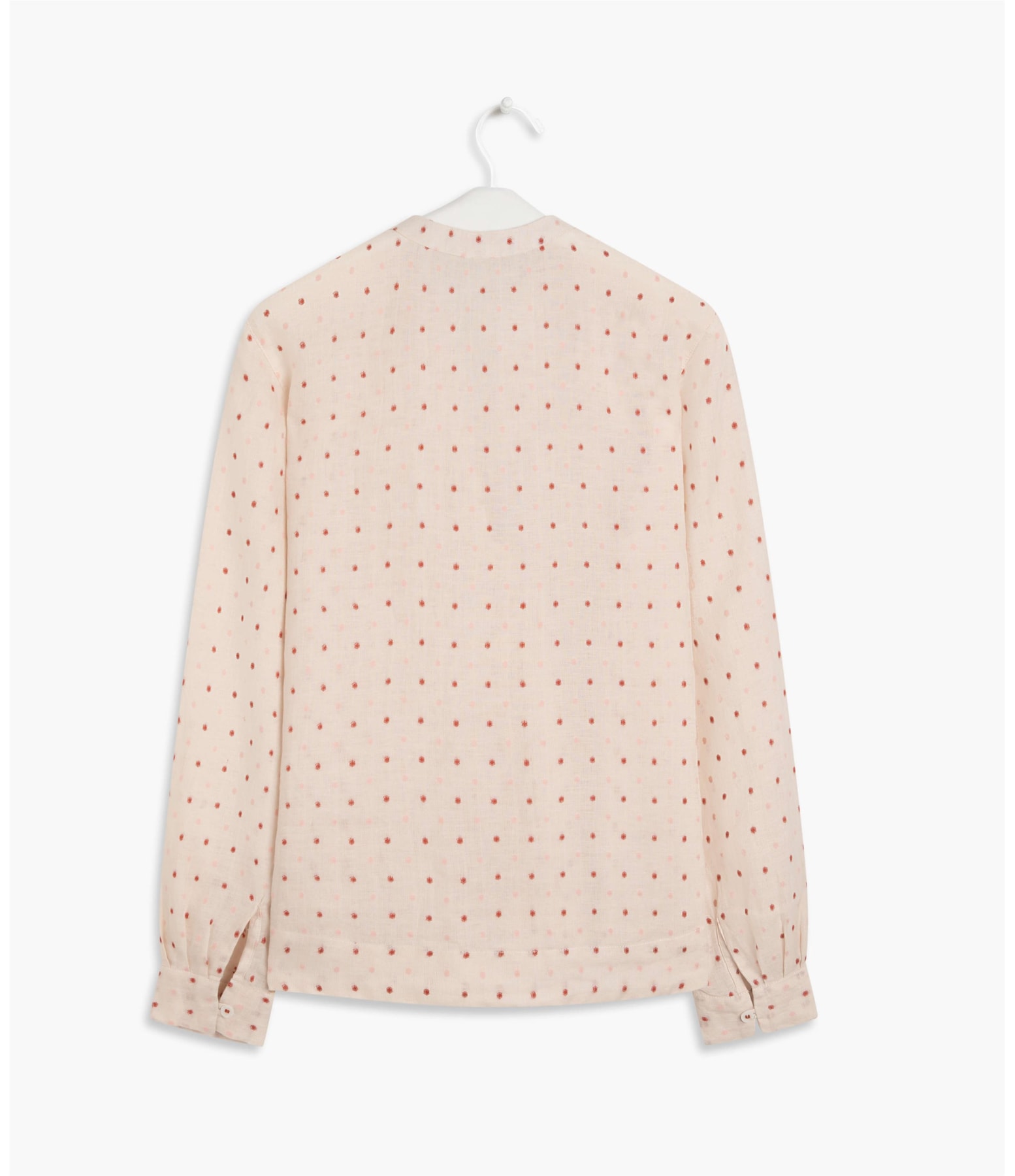 Blusa Linho  Lais Dots Off White