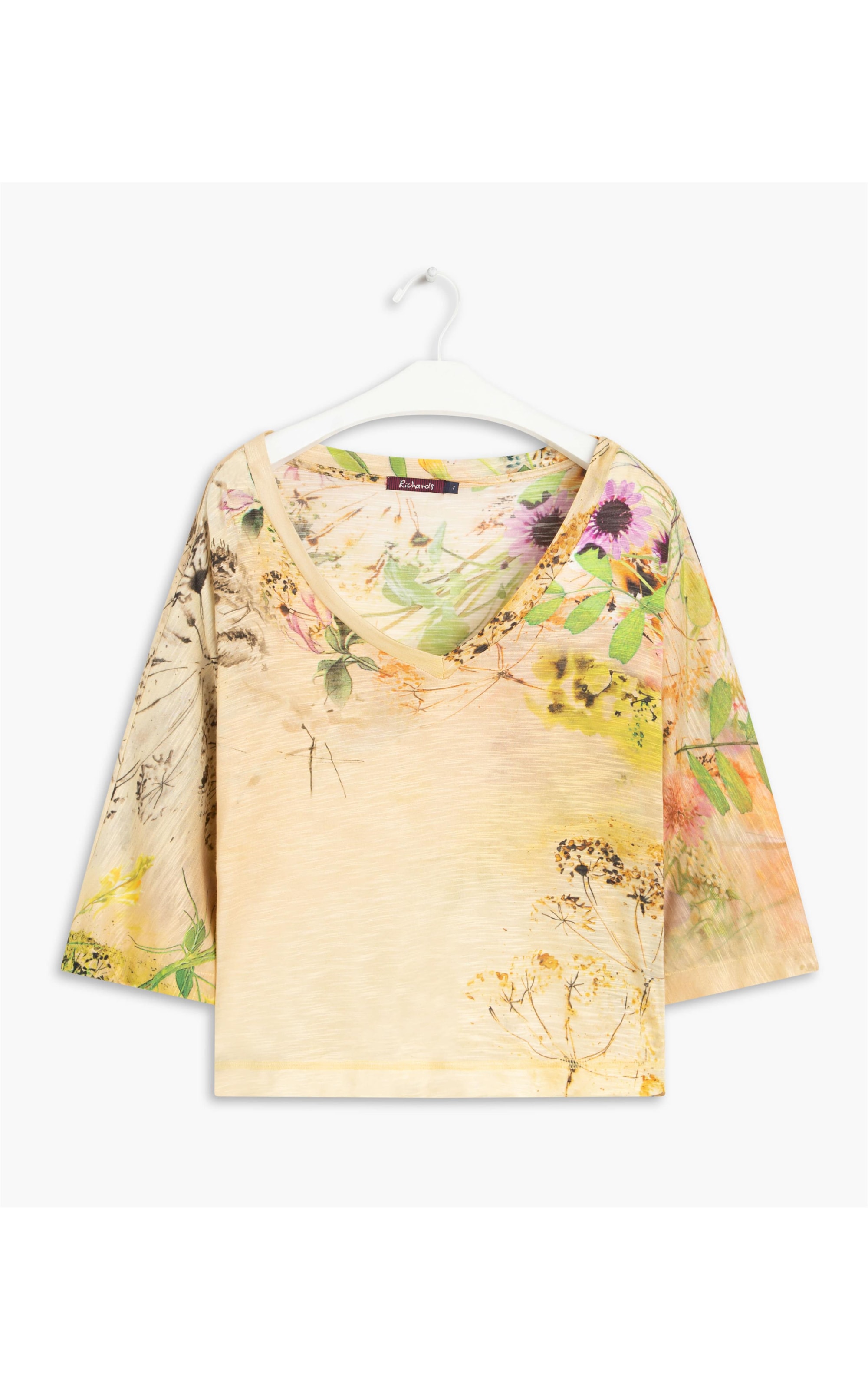  Blusa Linho  Lara Est Floral  Natural