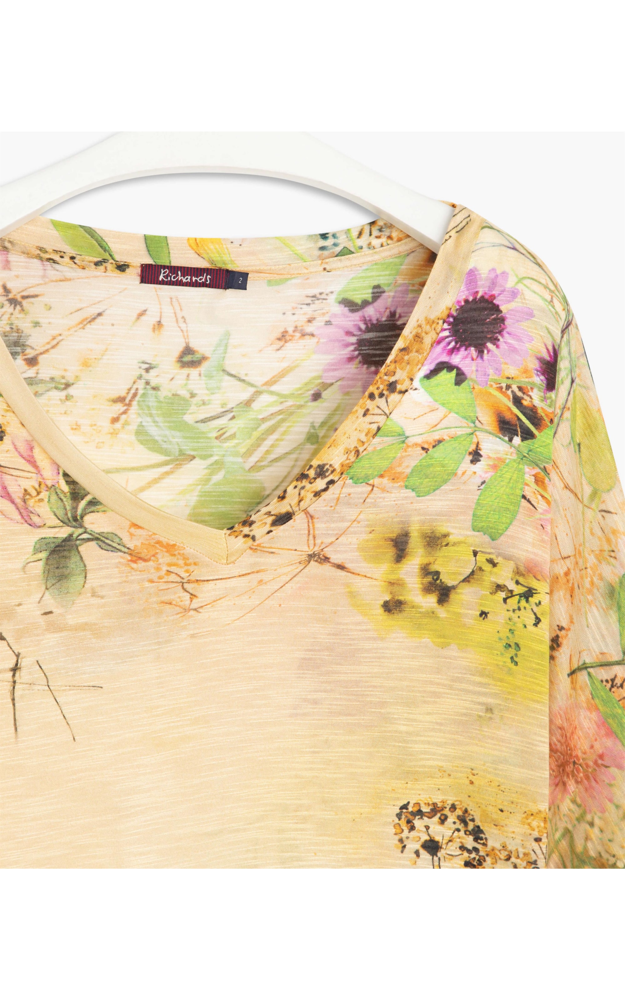  Blusa Linho  Lara Est Floral  Natural