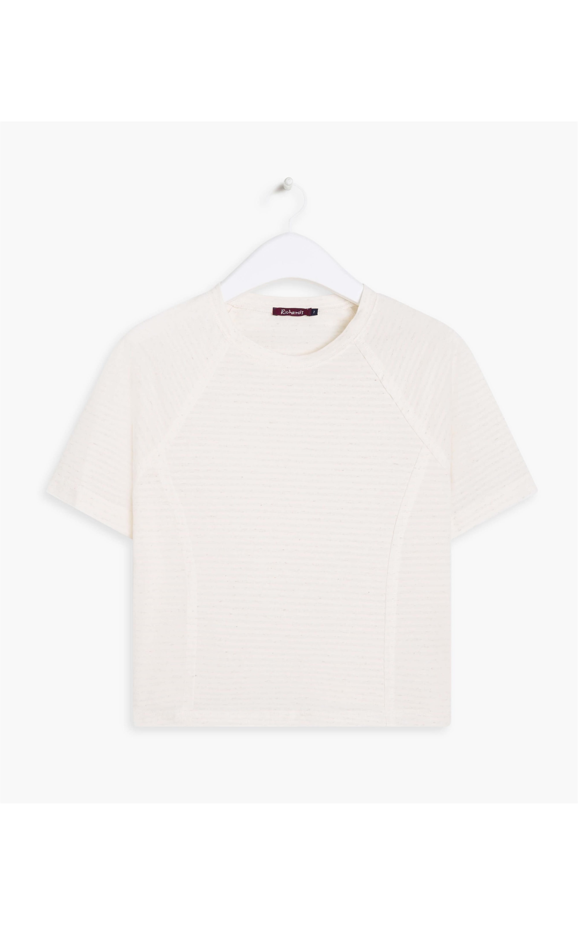 Blusa Linho  Laura Listrada Natural