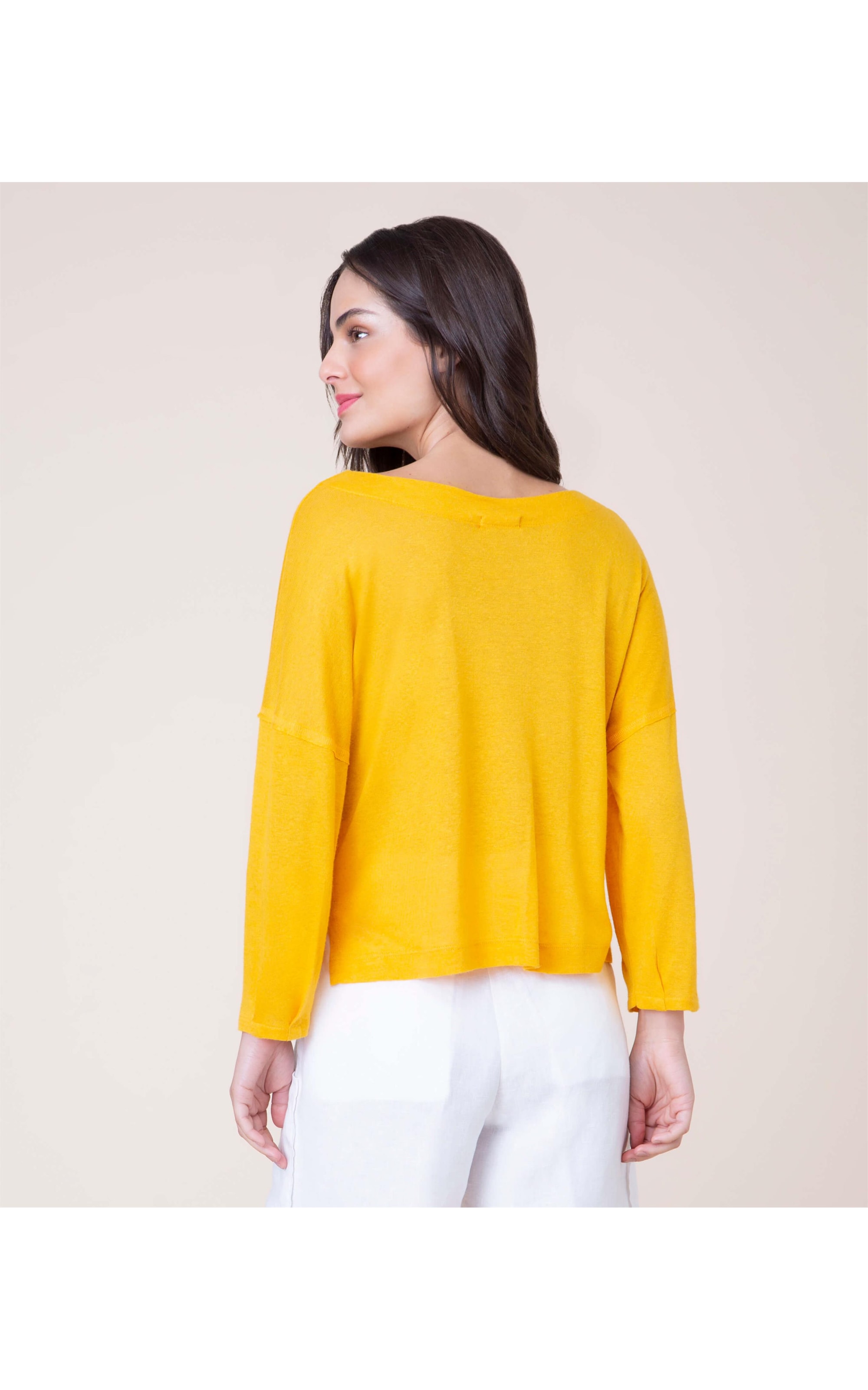 Blusa Linho  Lori Amarelo