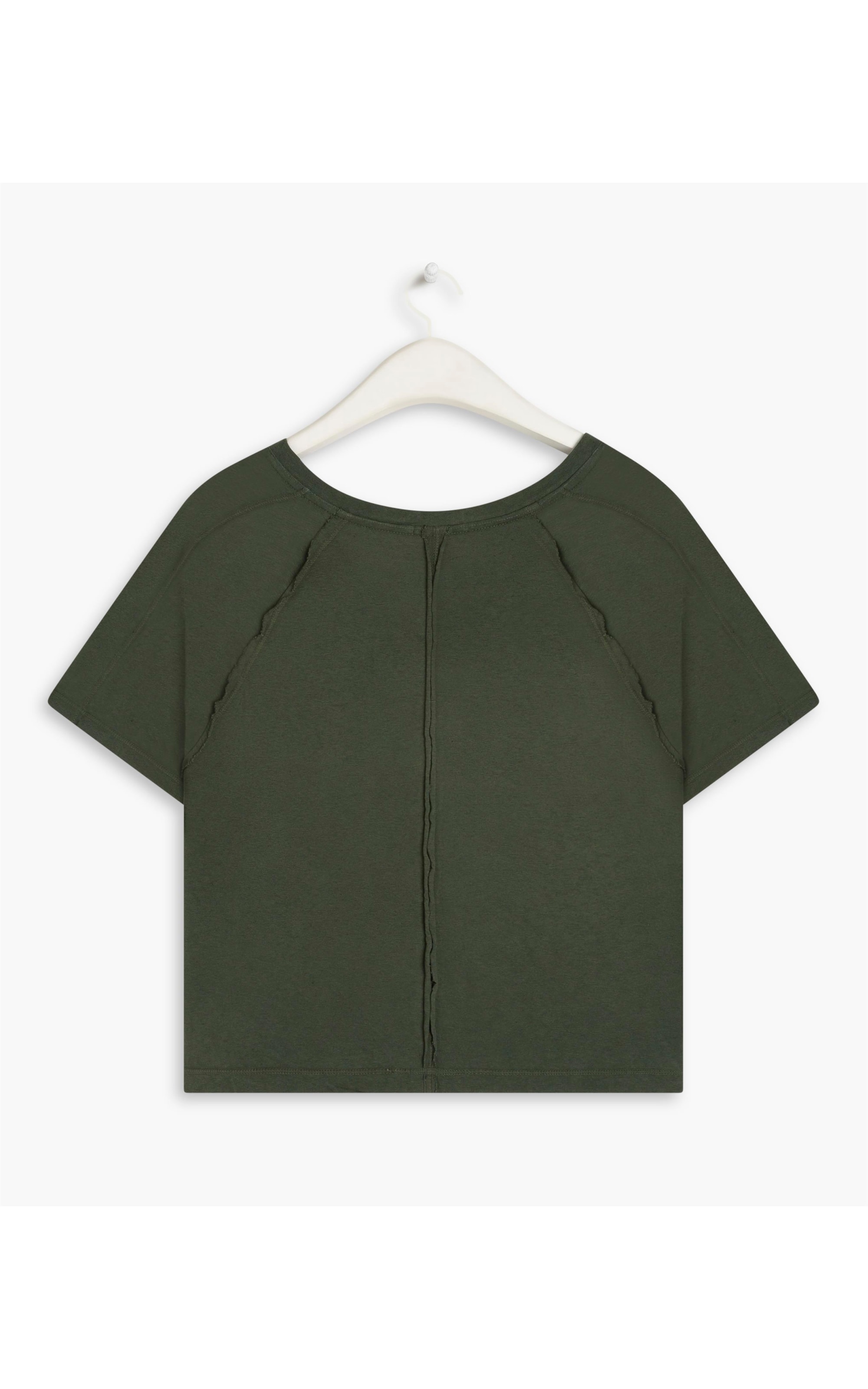 Blusa Linho  Luisa Decote v Verde Army