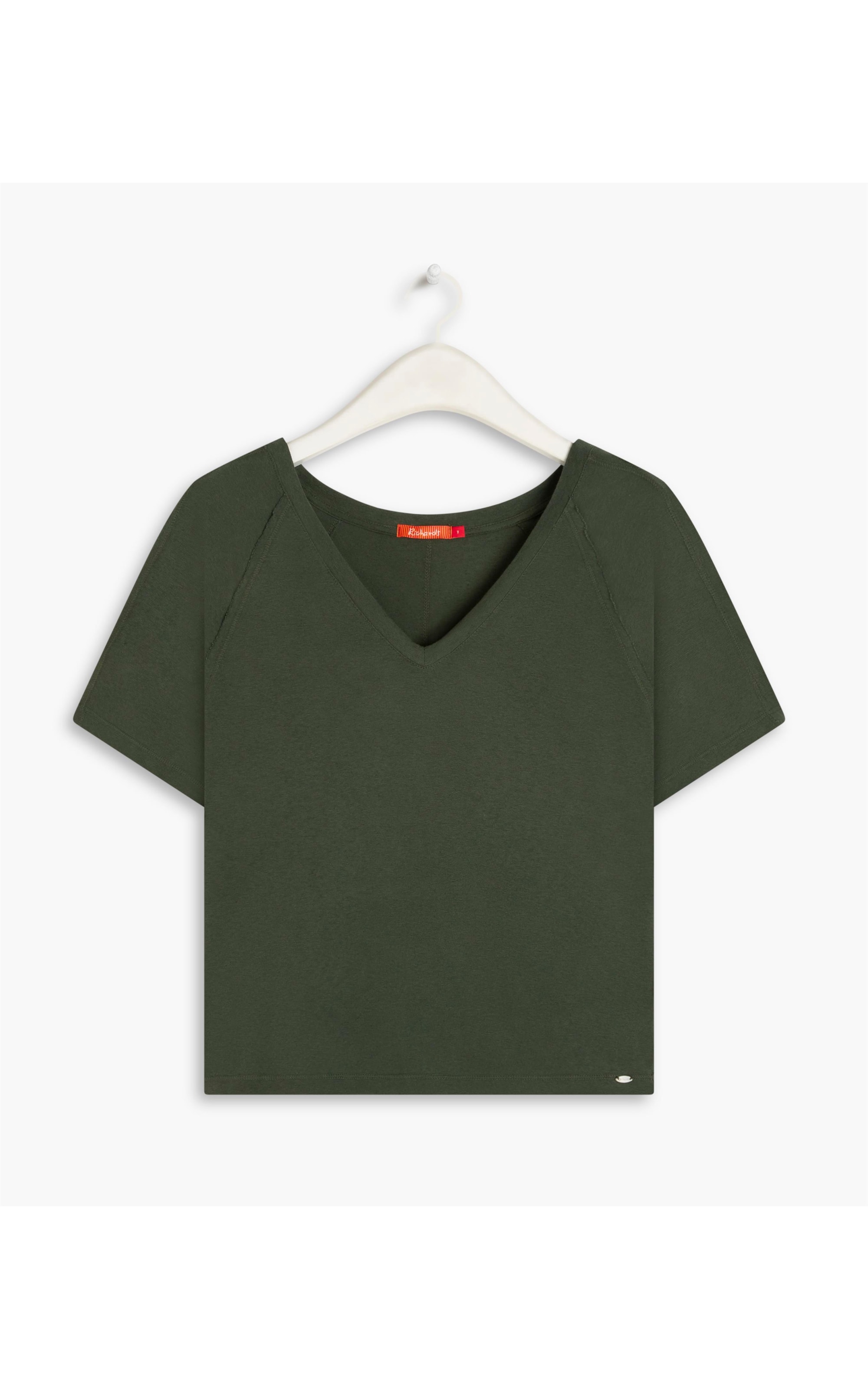 Blusa Linho  Luisa Decote v Verde Army