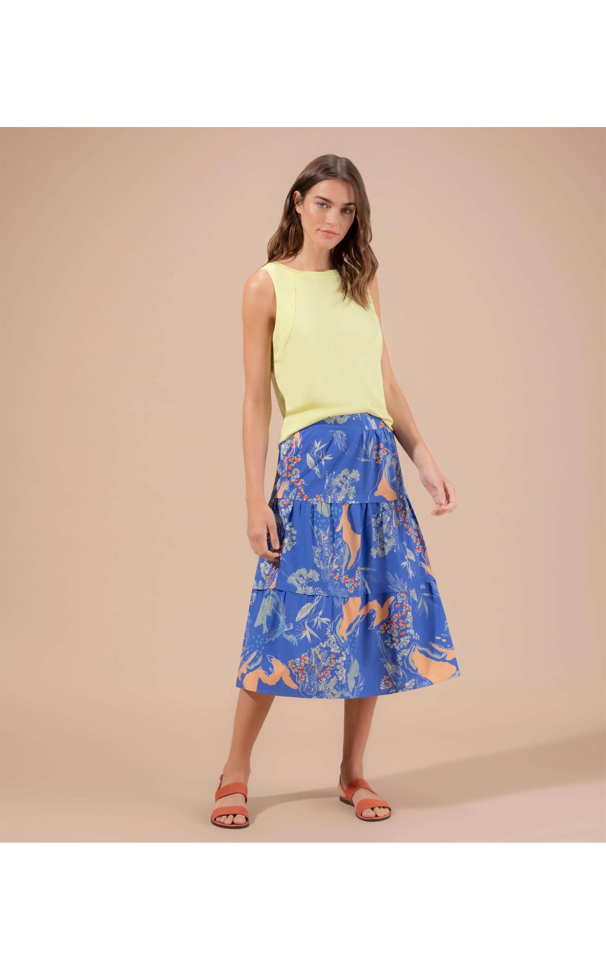 Blusa Linho  Luna  Liso Lemon