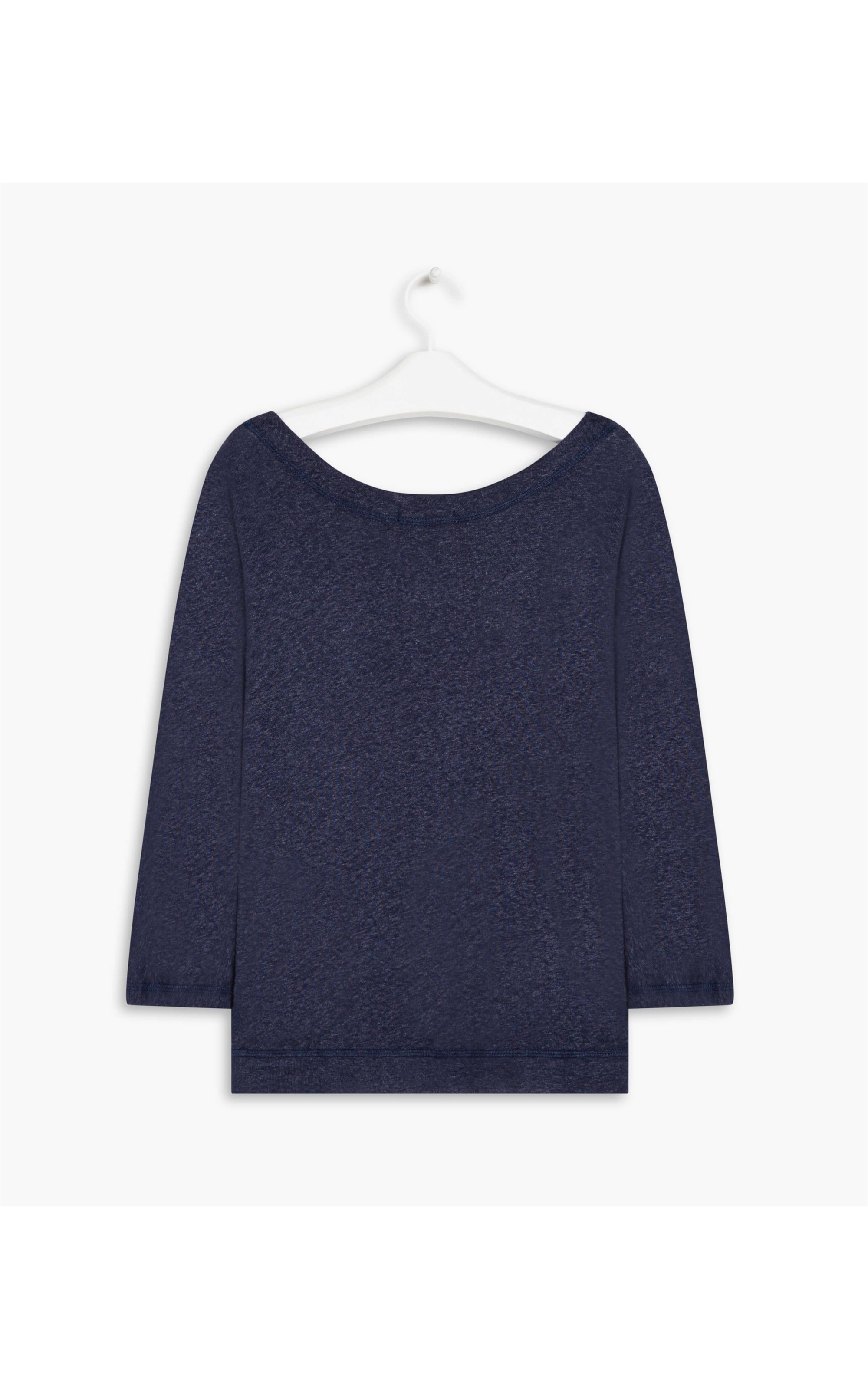 Blusa Linho  Lys  Liso Marinho