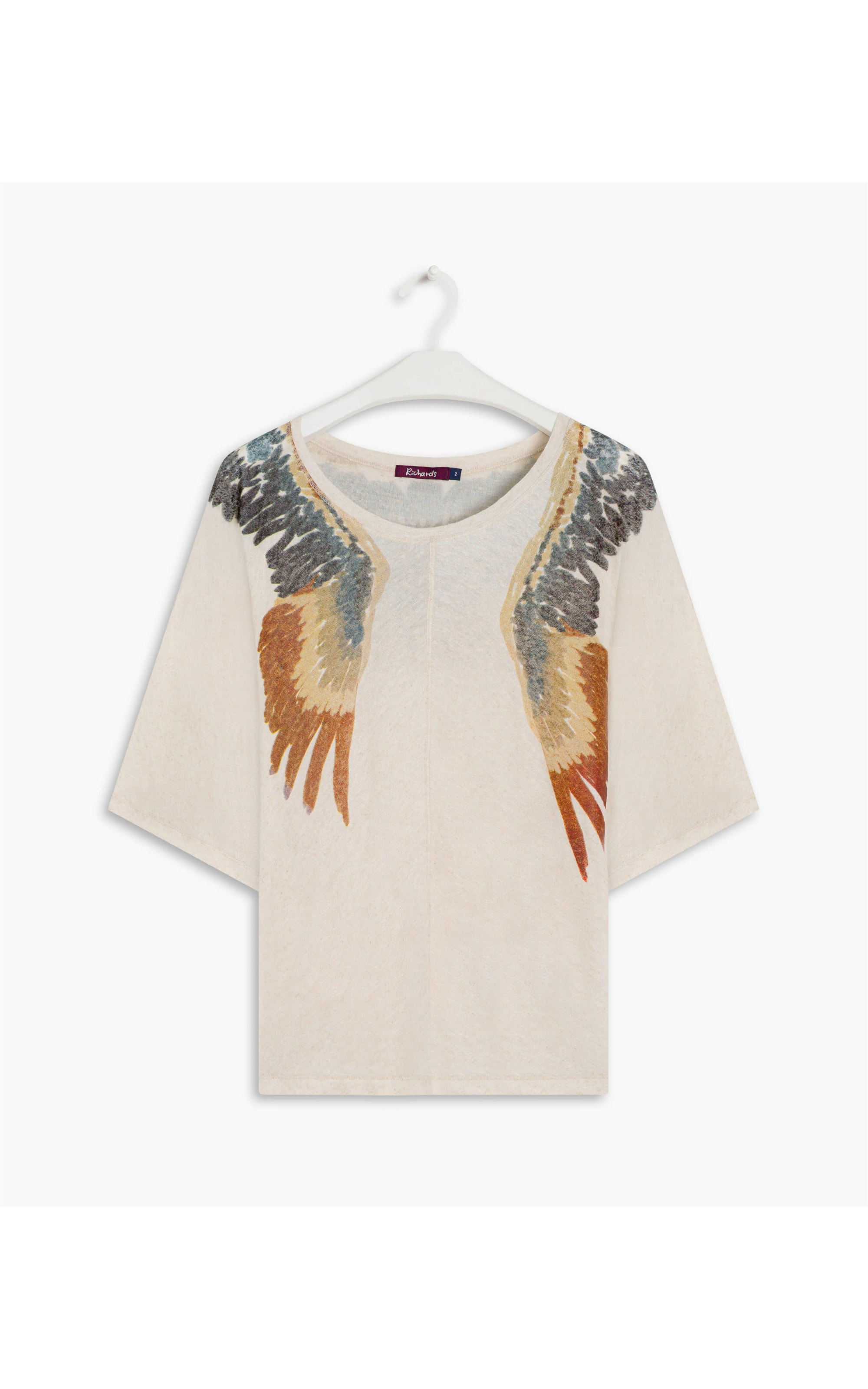 Blusa Linho  Magic  Estampa Aguia Natural